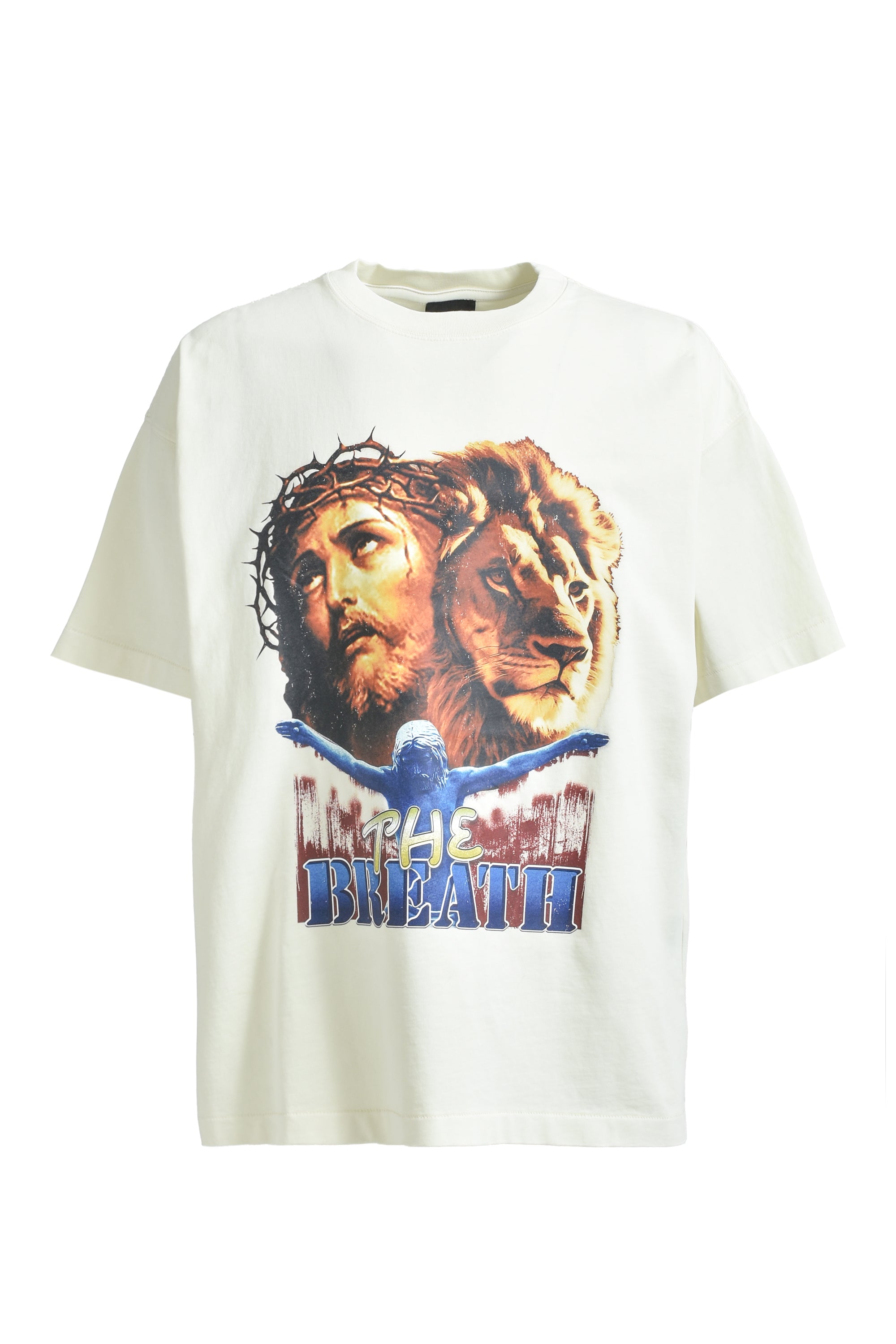ZION LOGO TEE / CREAM – BREATH - サイズ 着丈 身幅 肩幅 袖丈 M 71cm