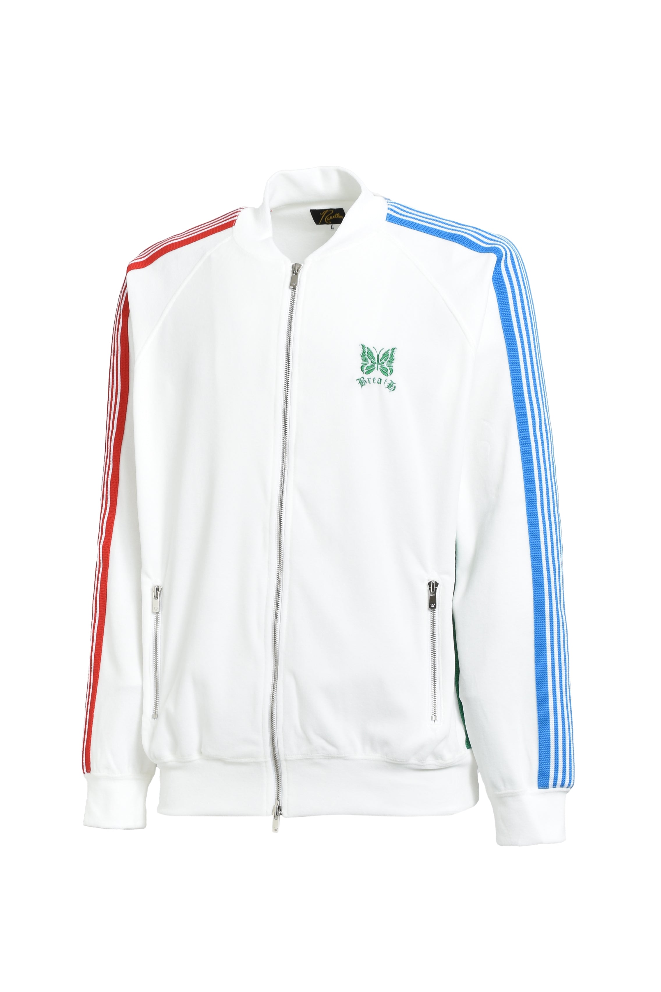 Needles ホワイトジャケット Lサイズ Needles RIB COLLAR TRACK JACKET - C/PE VELOUR / WHITE – BREATH