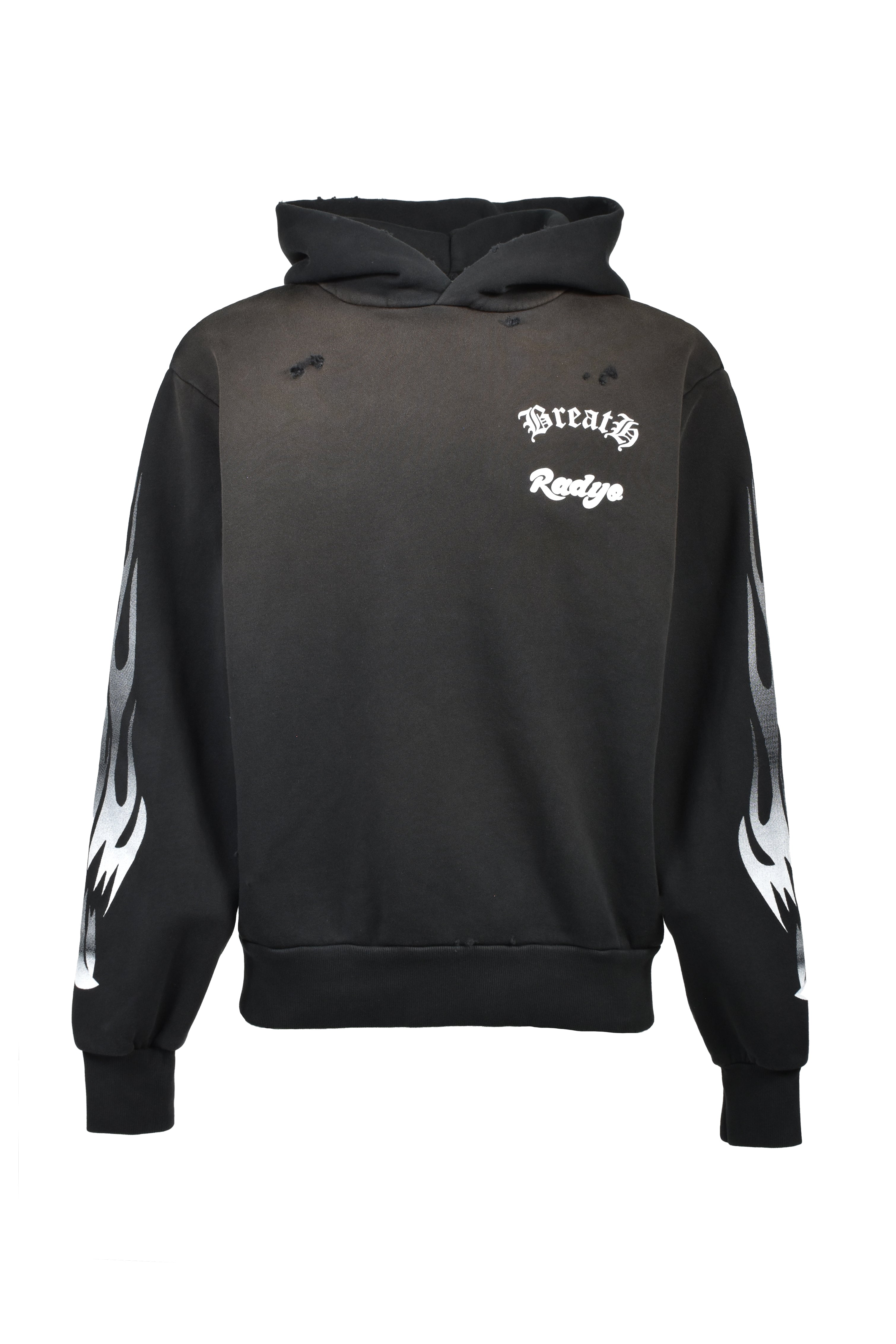 RAD YO! FLAMING EAGLE HOODIE / BLACK ｜BREATH ブレス - BAD HOP