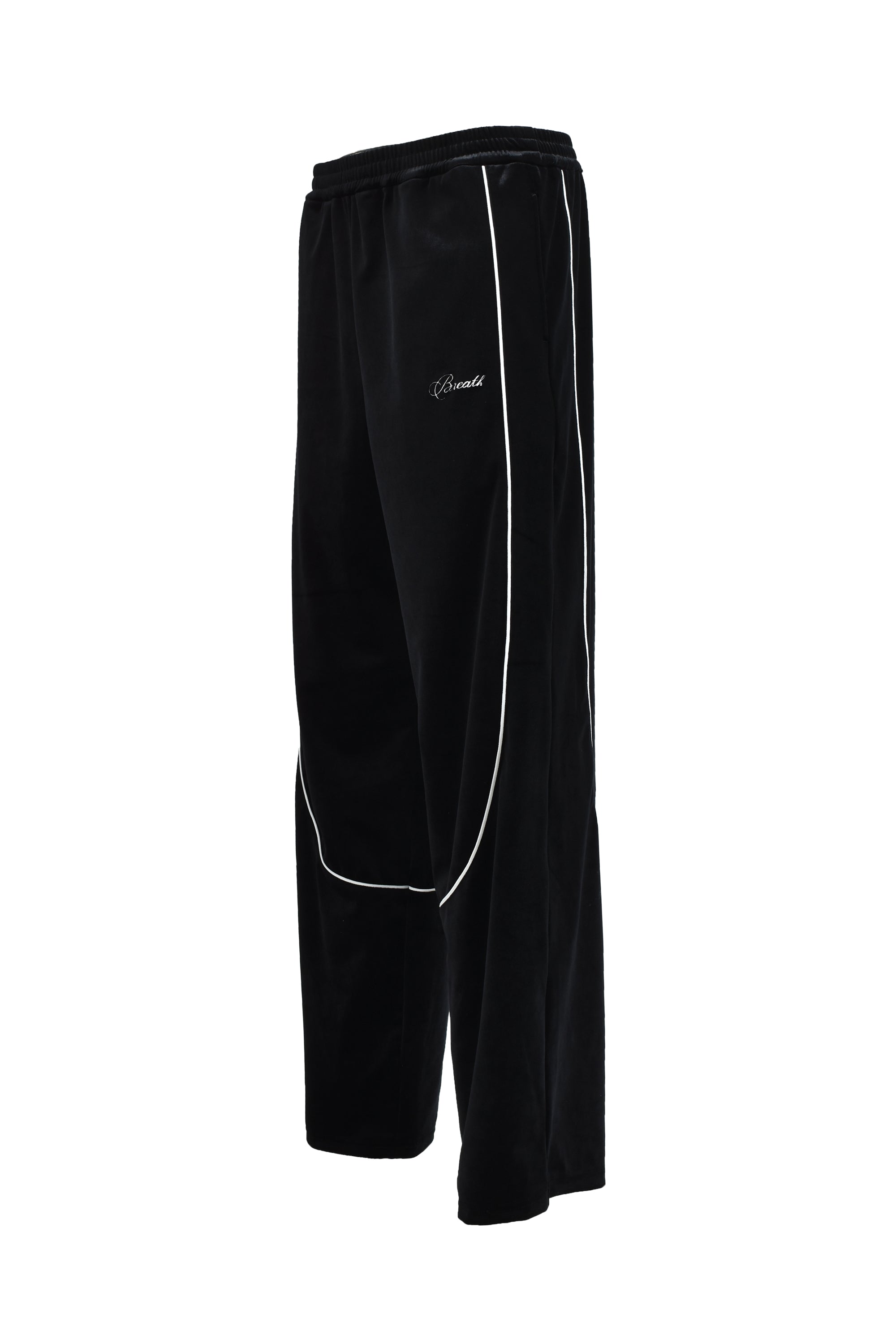 SCRIPT LOGO PIPING VELOUR TRACK PANTS / BLACK – BREATH - サイズ