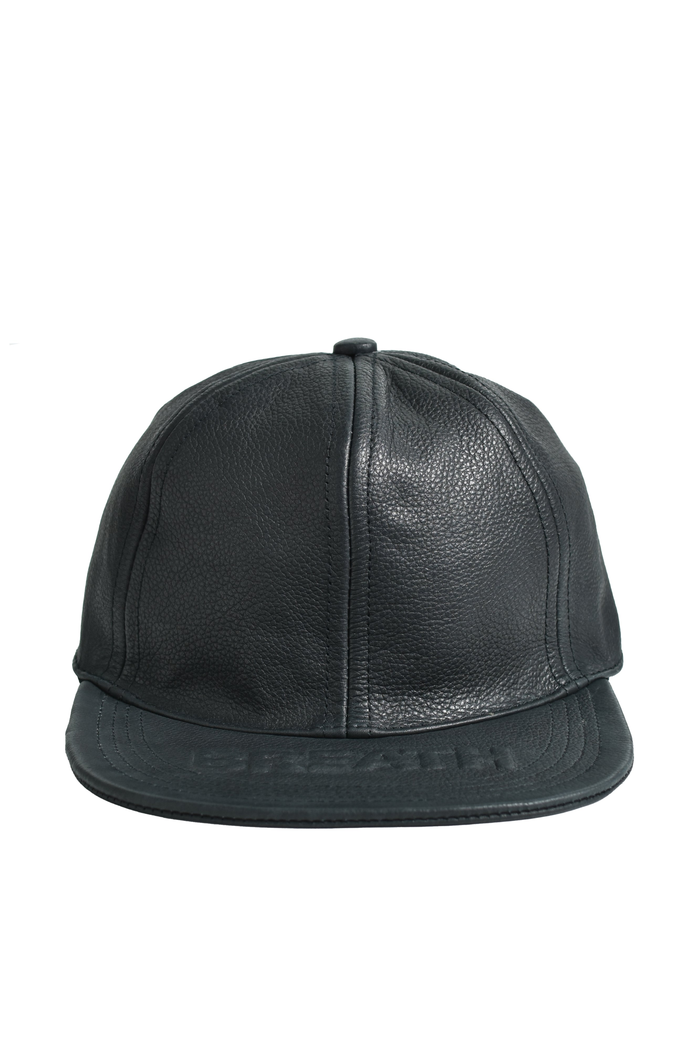 EMBOSS LEATHER CAP / BLACK – BREATH - サイズ 頭周り(cm) OS 58-62
