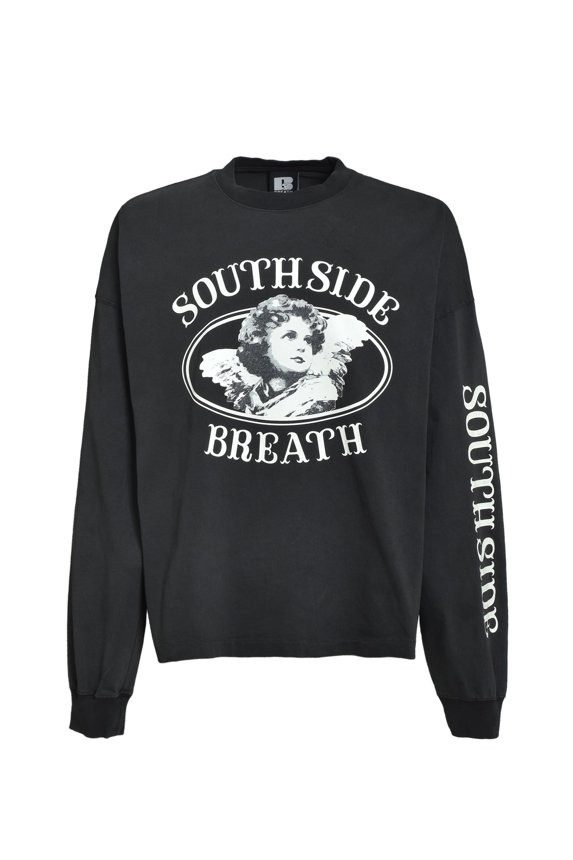 ANGEL LOGO LS TEE / BLACK – BREATH - サイズ 着丈 身幅 肩幅 袖丈 M