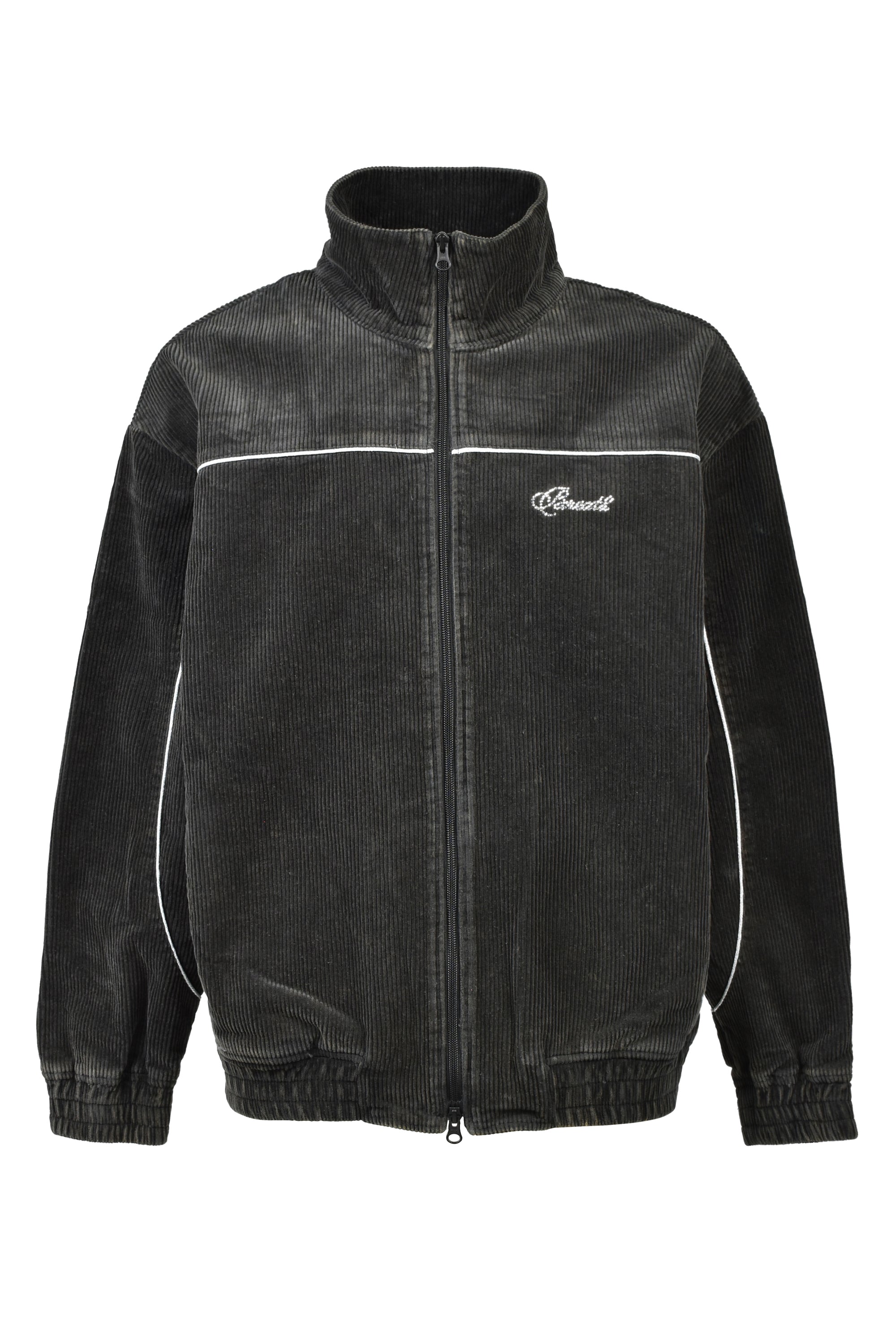 SCRIPT LOGO PIPING CORDUROY TRACK JACKET / BLACK ｜BREATH ブレス