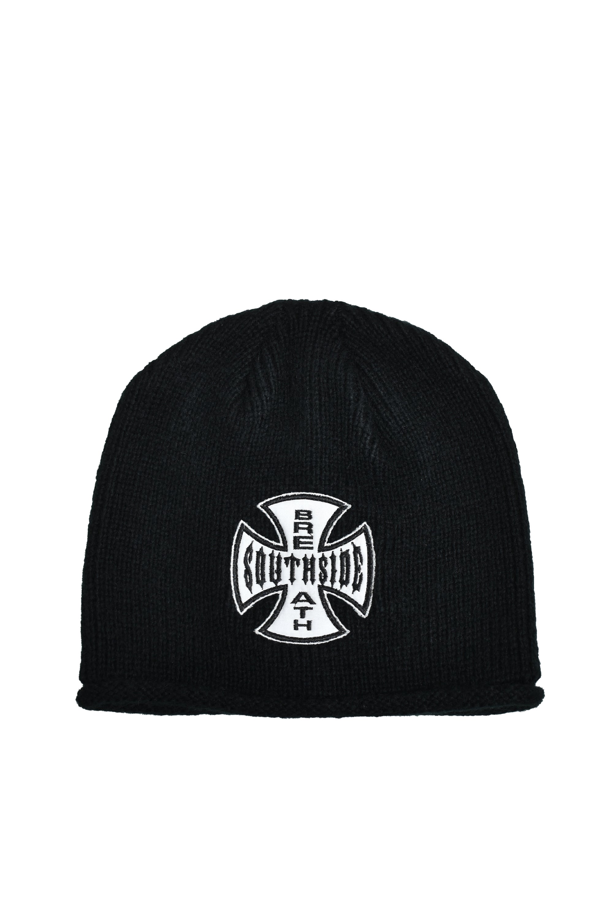 帽子 BREATH SOUTHSIDE CROSS EAR BEANIE BADHOP SOUTHSIDE CROSS DAMAGE BEANIE / BLACK – BREATH - サイズ 頭周り(cm