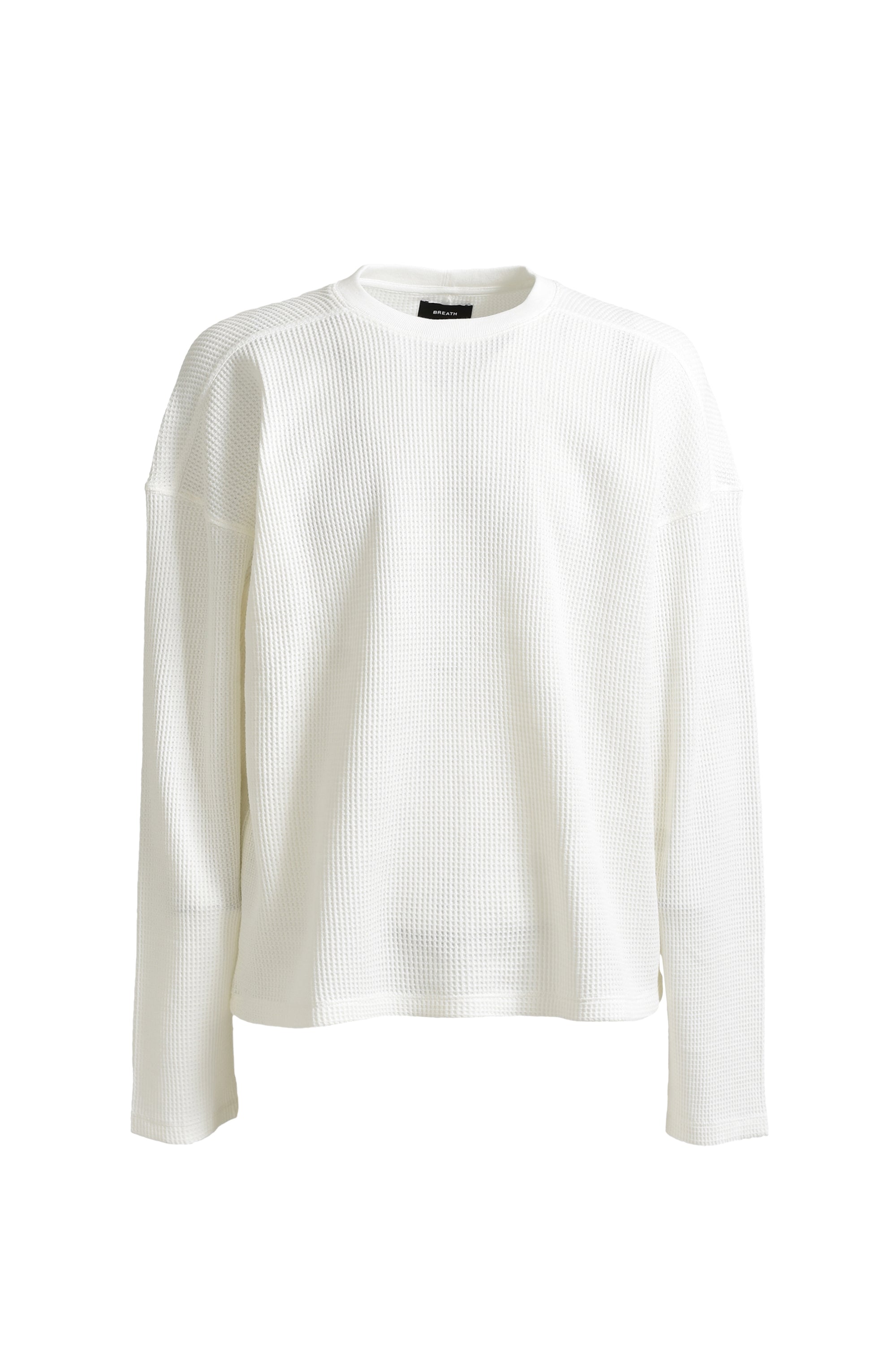 【BREATH】 NEWRICH WAFFLE LS TEE NEWRICH WAFFLE LS TEE / WHITE – BREATH - Size Length Pit of