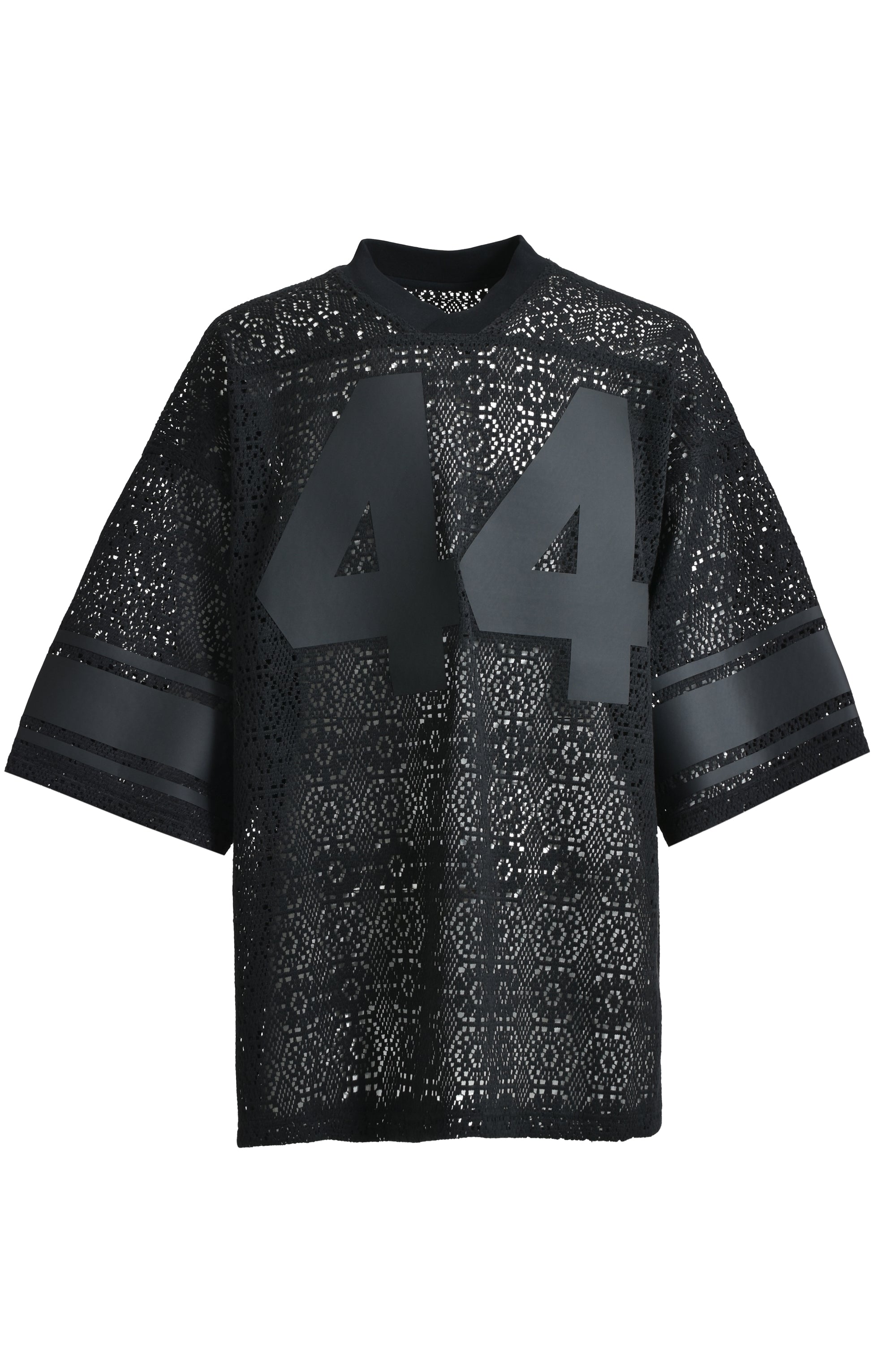 CROCHET SS GAME SHIRT / BLACK – BREATH - サイズ 着丈 身幅