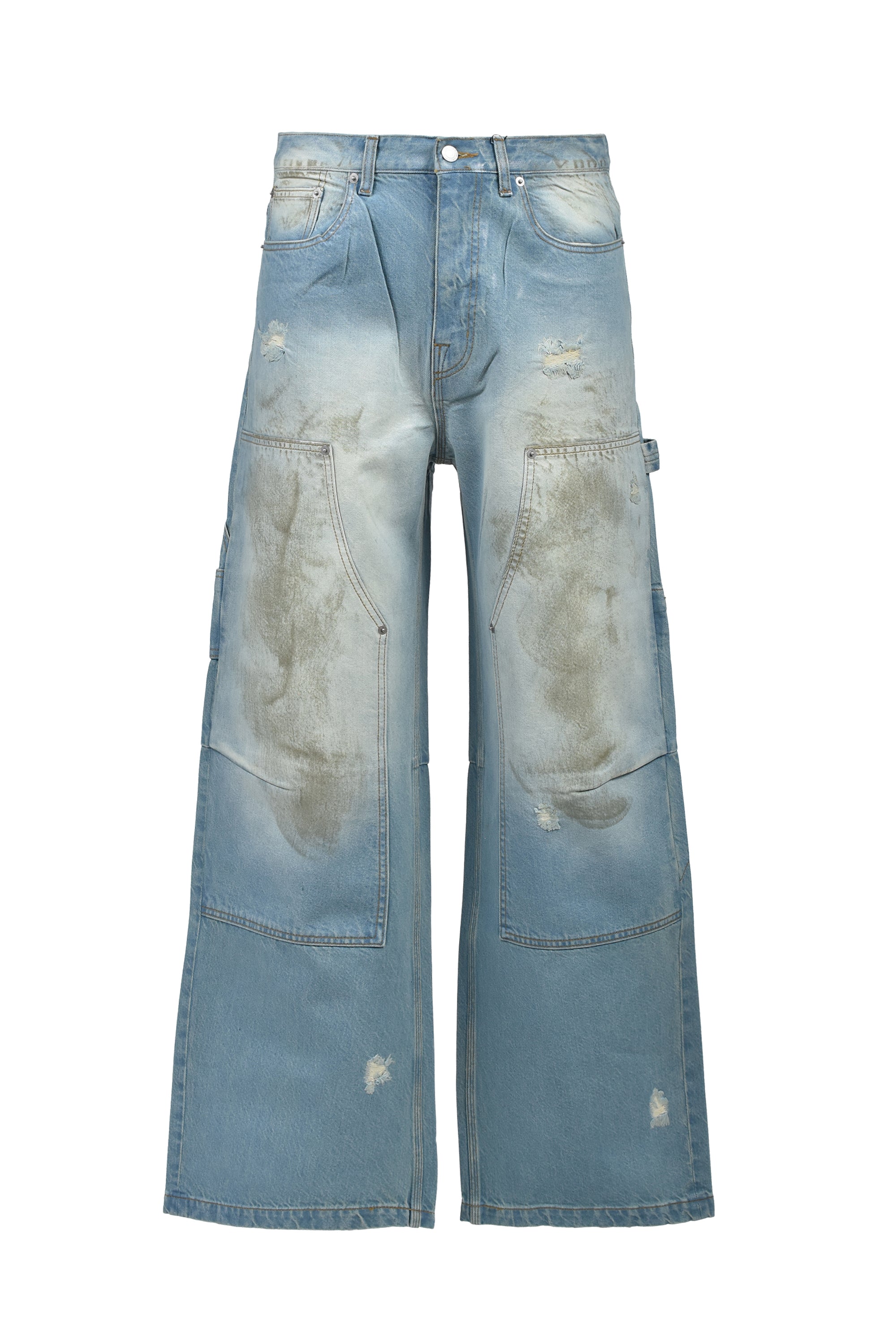 COATING DOUBLE KNEE DENIM PANTS / INDIGO ｜BREATH ブレス - BAD HOP