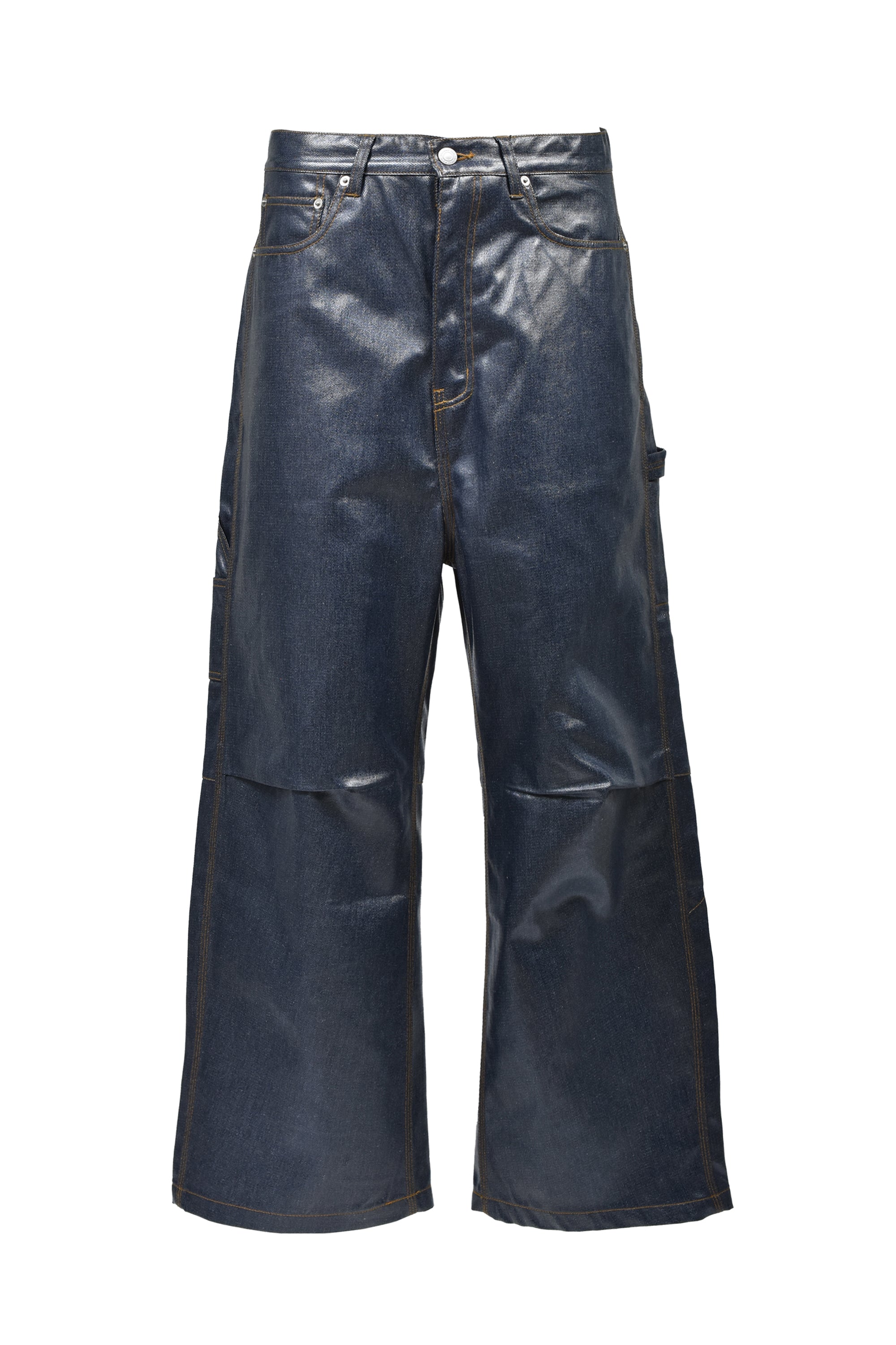 COATING SHINY RIGID DENIM PANTS / INDIGO ｜BREATH ブレス - BAD HOP