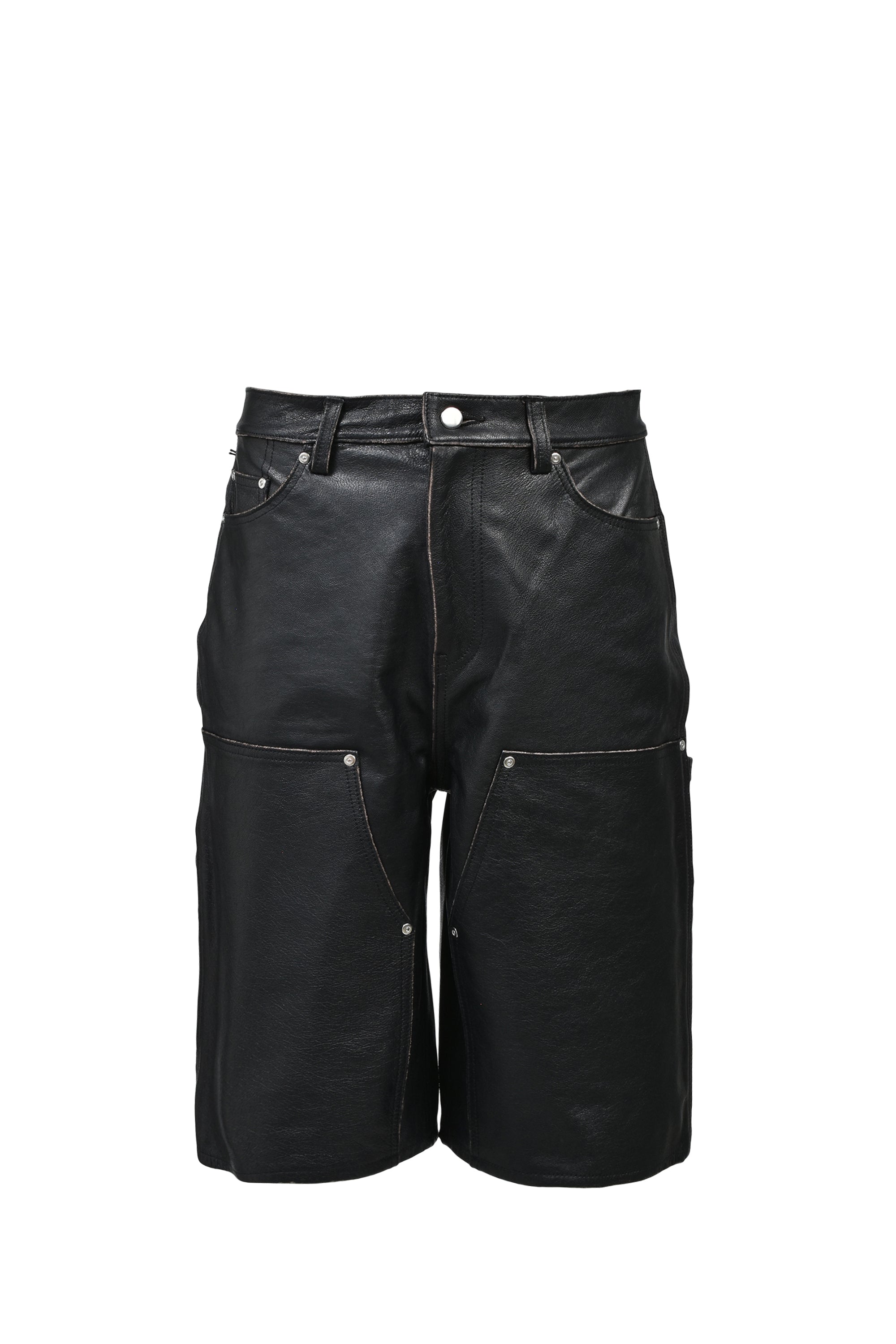 GRUNGE LEATHER DOUBLE KNEE SHORTS ｜BREATH ブレス - BAD HOP