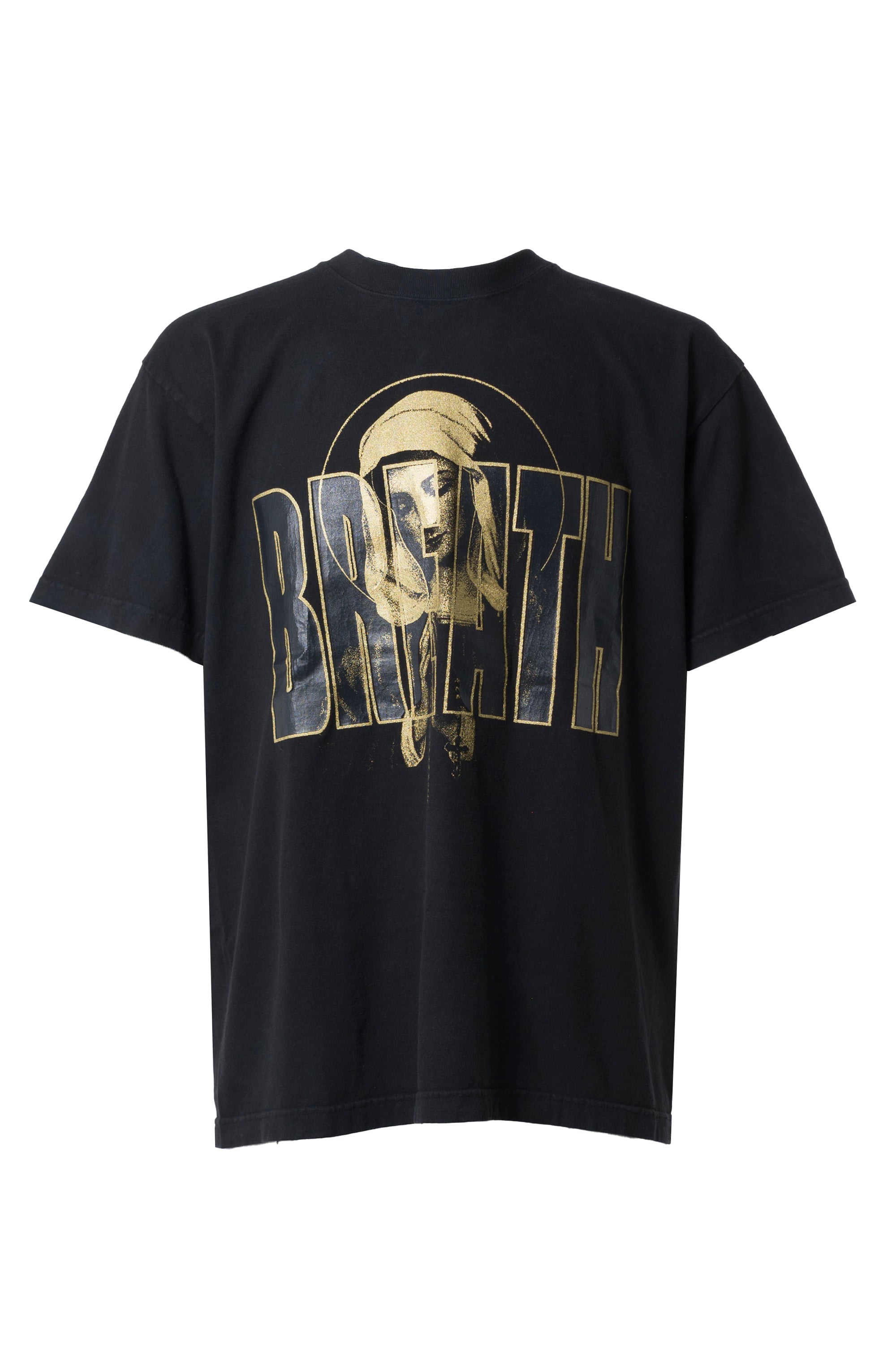 LOGO MARIA TEE/ BLACK x GOLD – BREATH - サイズ 着丈 身幅 肩幅 袖丈