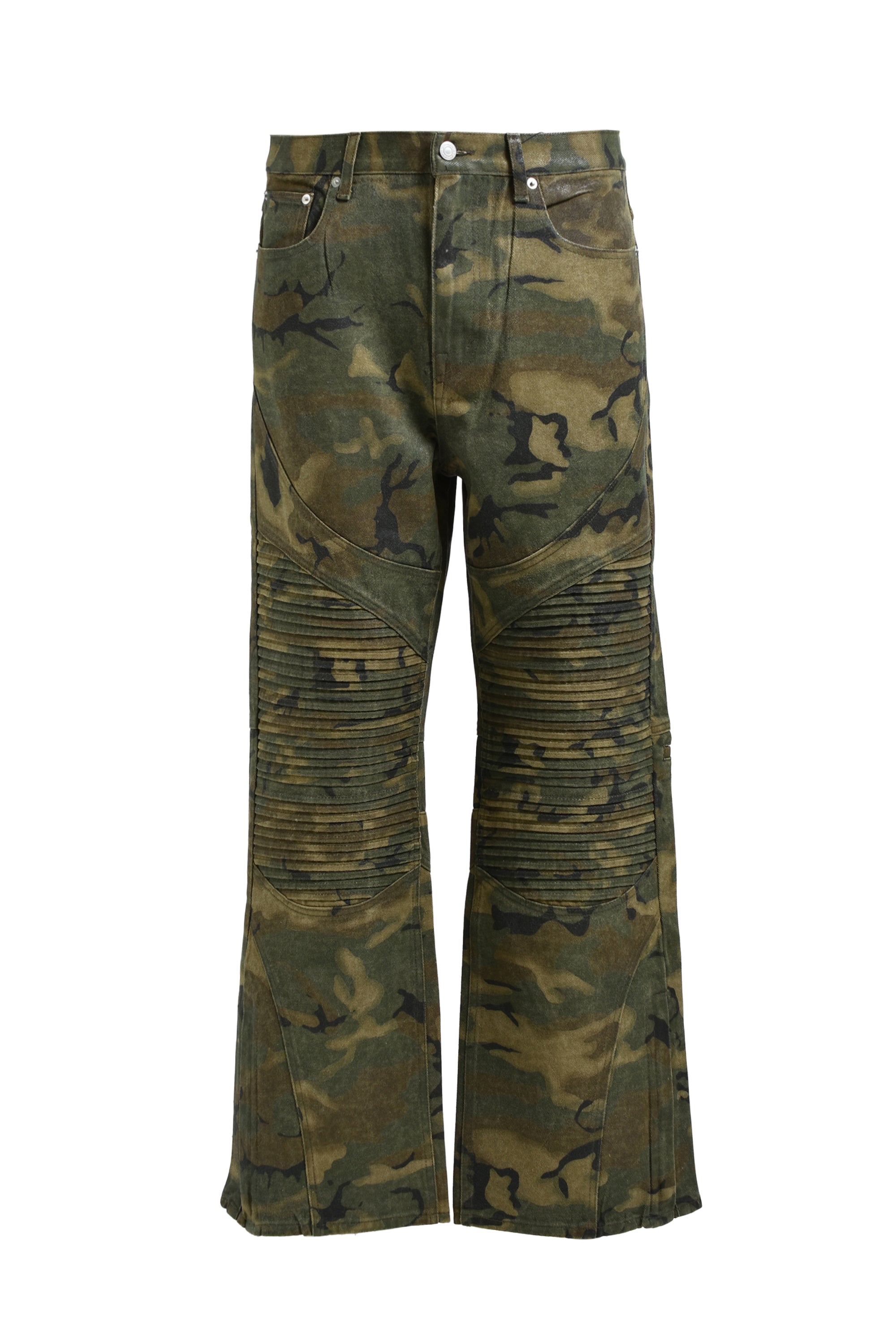 COATING BIKER CAMO PANTS / WOODLAND CAMO – BREATH - サイズ
