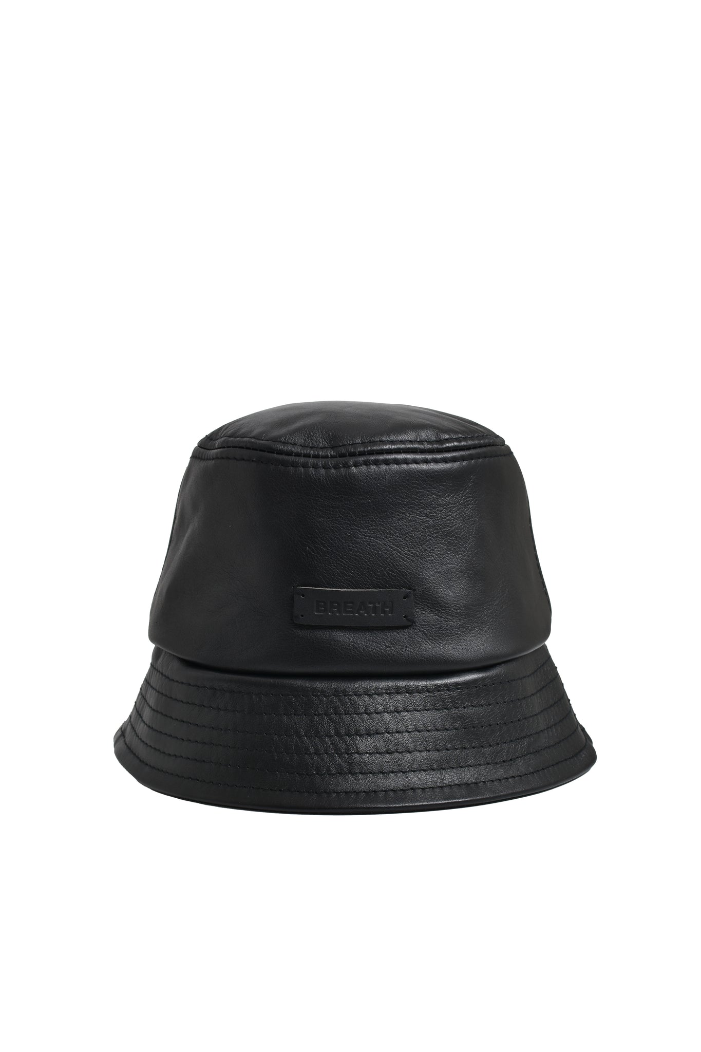 NEWRICH LEATHER BUCKET HAT / BLACK