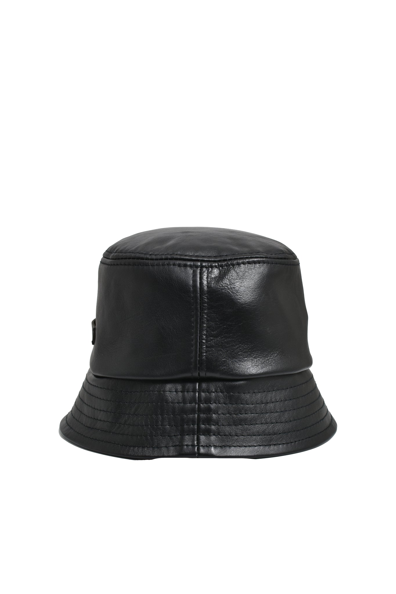 NEWRICH LEATHER BUCKET HAT / BLACK