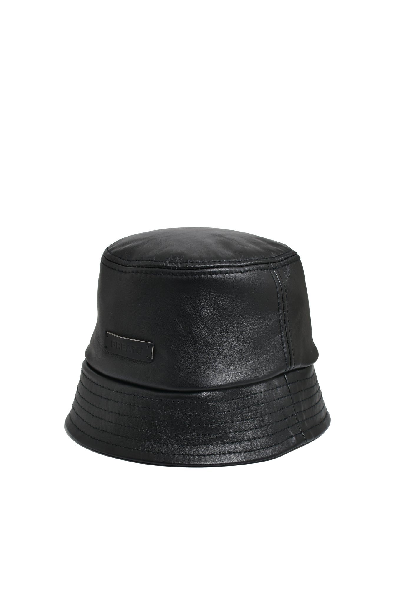 NEWRICH LEATHER BUCKET HAT / BLACK