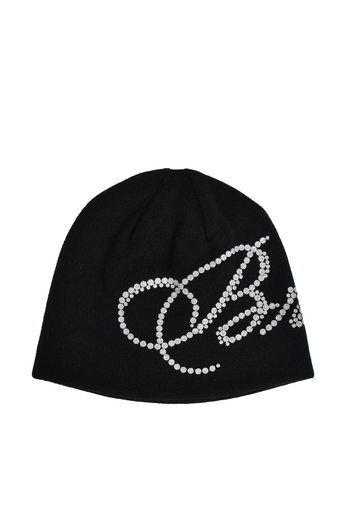 GLITTER SKULL CAP / BLACK