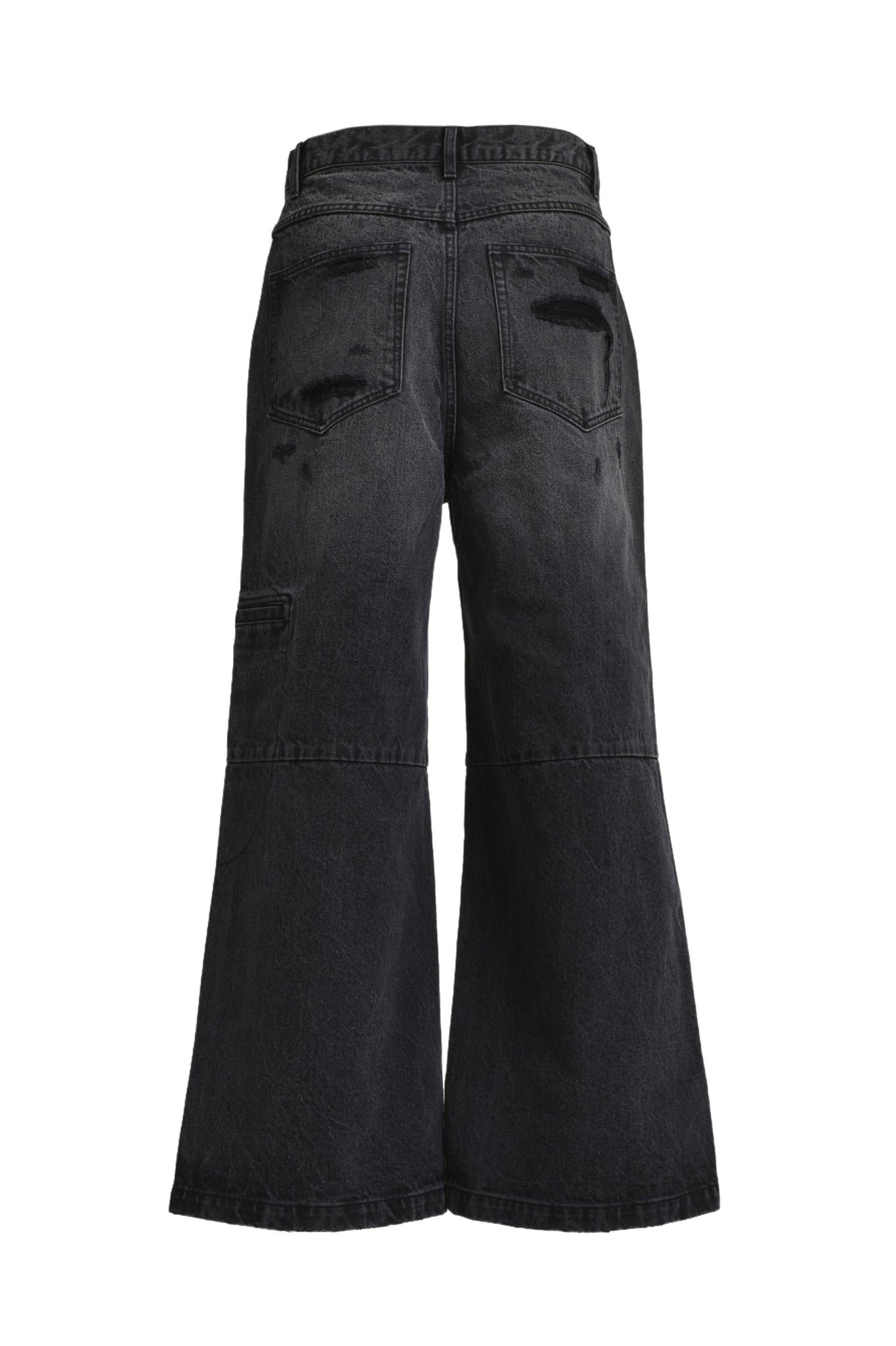 GRUNGE WIDE DENIM PANTS / BLACK