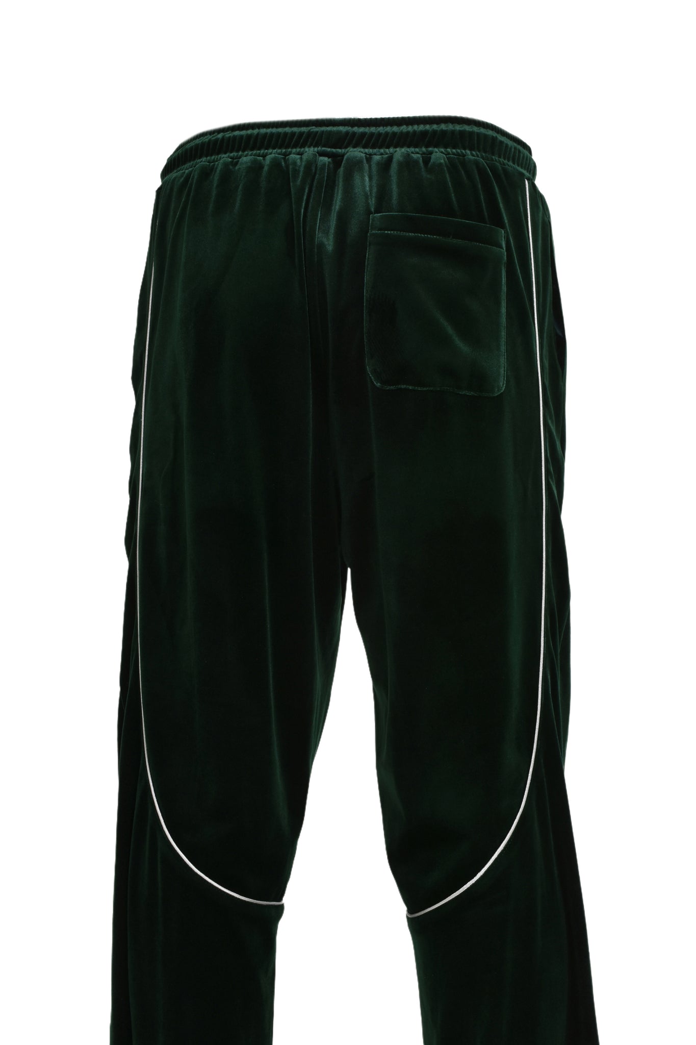 SCRIPT LOGO PIPING VELOR TRACK PANTS / KELLY