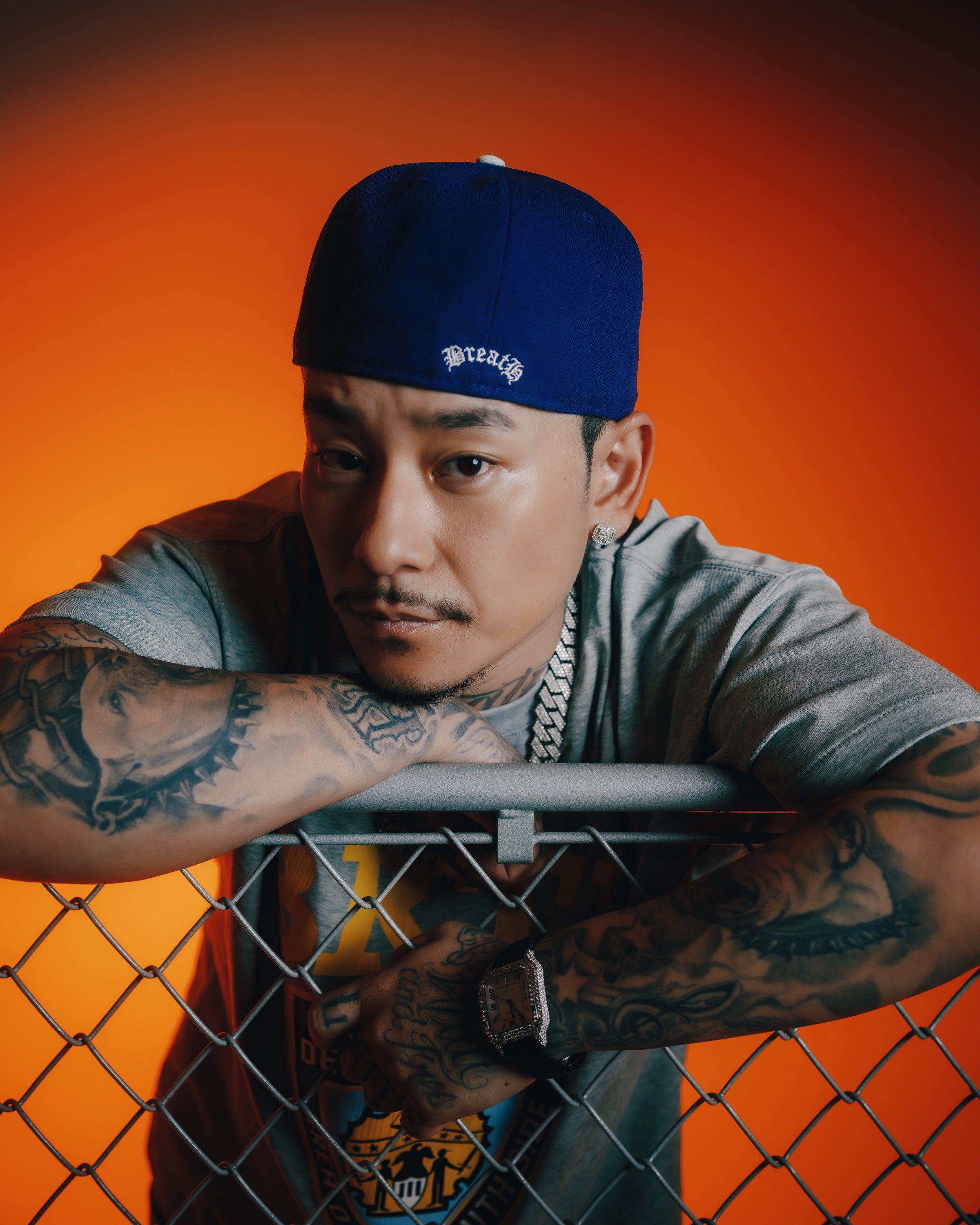 BREATH × NEW ERA OLD ENGLISH LOGO 7 1/2 BREATH (NEW ERA OLD ENGLISH LOGO 59FIFTY) ROYAL - FAMLEST