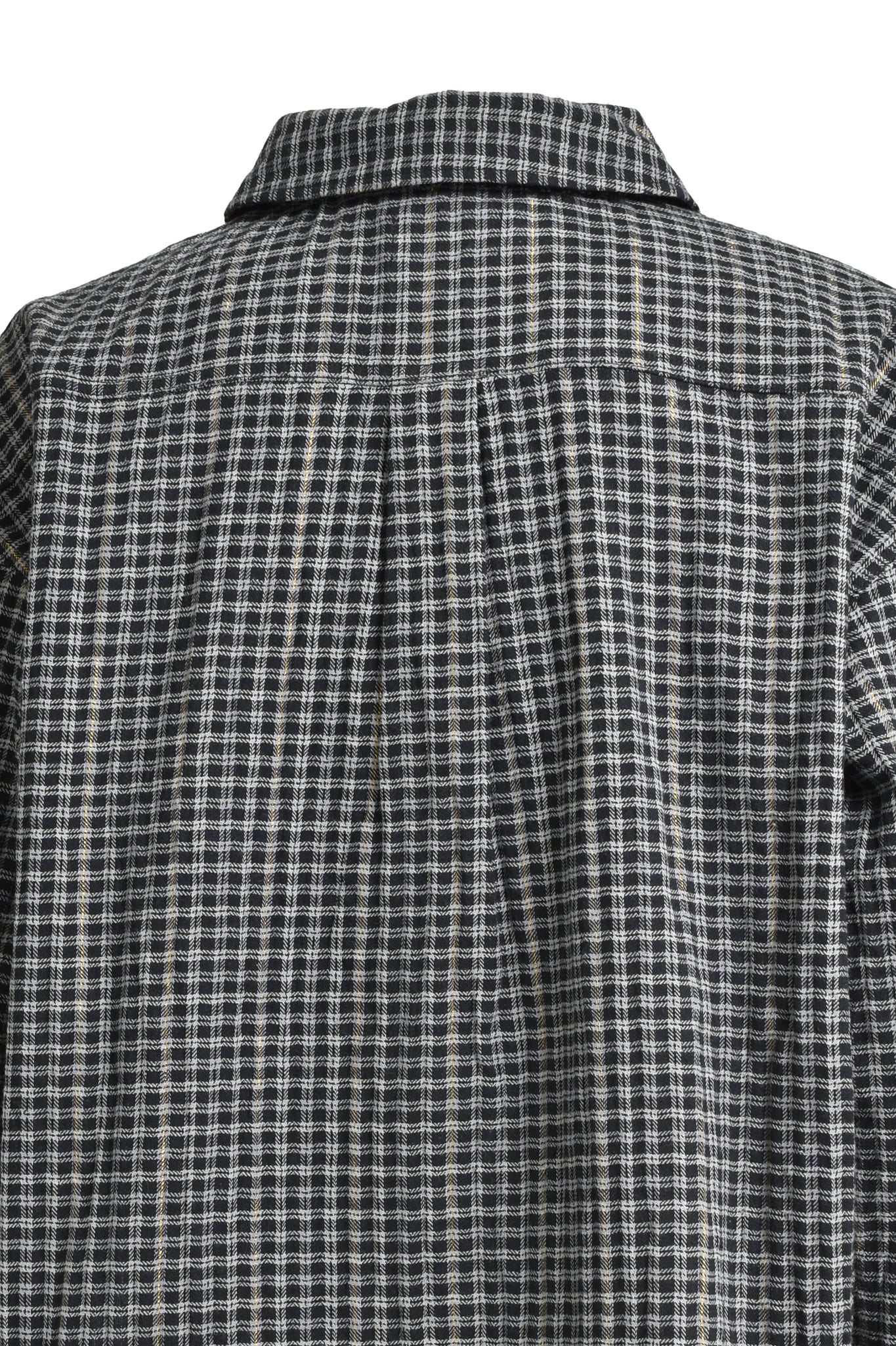 SHORT CHECK SHIRT / BLACK × GREY