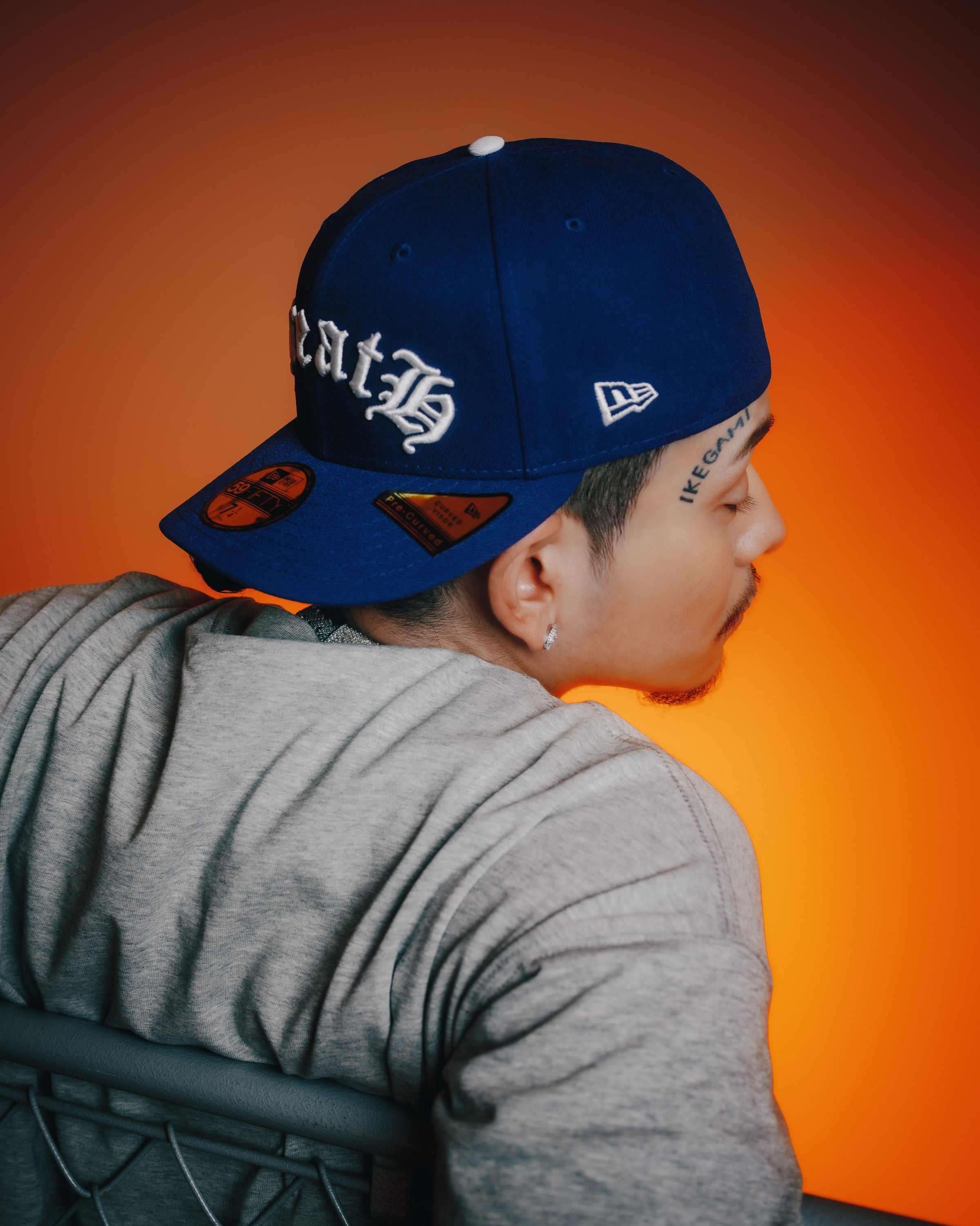 NEW ERA OLD ENGLISH LOGO PC 59FIFTY / ROYAL – BREATH - 7 1/4