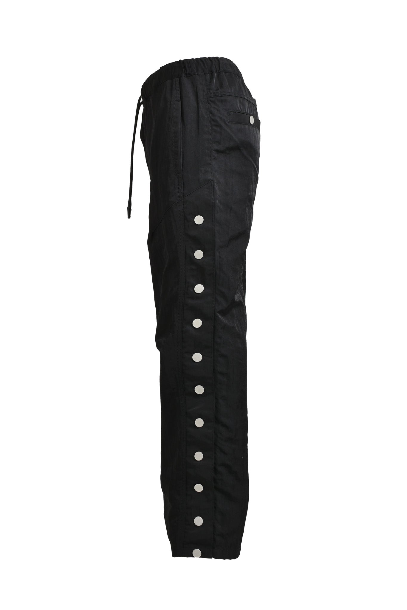 NEWRICH SIDE BUTTON PANTS / NYLON BLACK