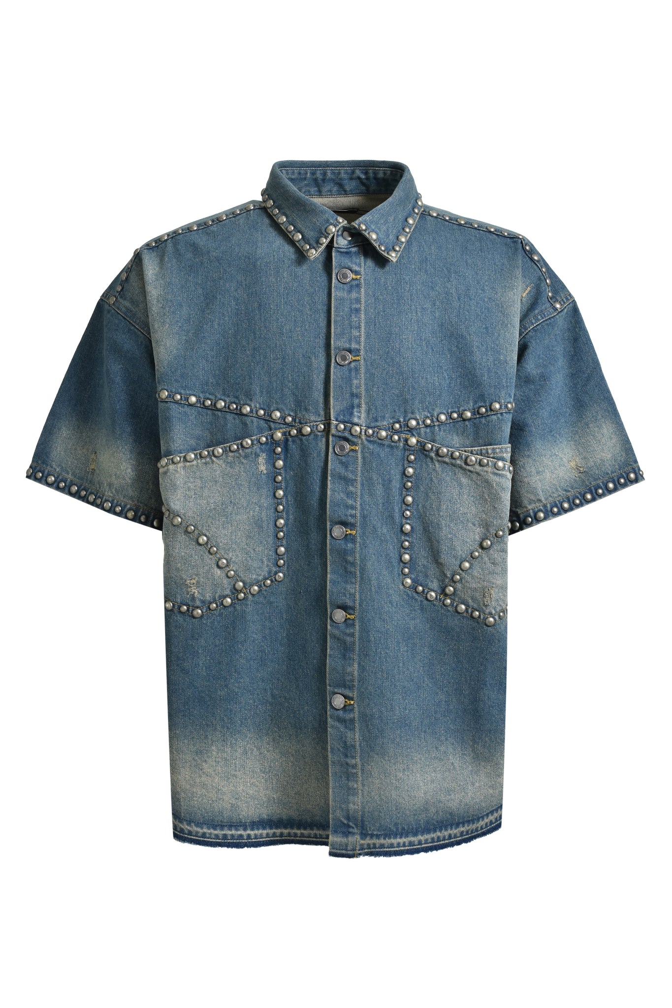 SUICIDE STUDS DENIM SHIRT / INDIGO