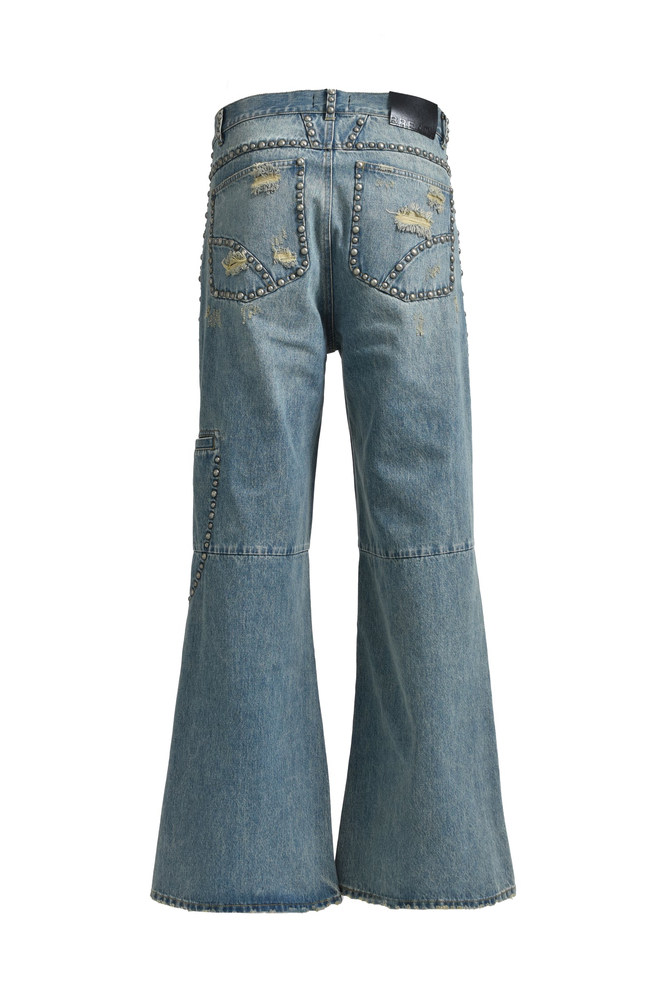 SUICIDE STUDS WIDE DENIM PANTS / INDIGO