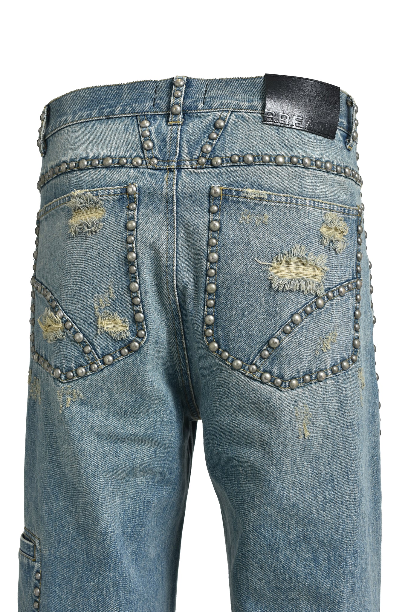 SUICIDE STUDS WIDE DENIM PANTS / INDIGO