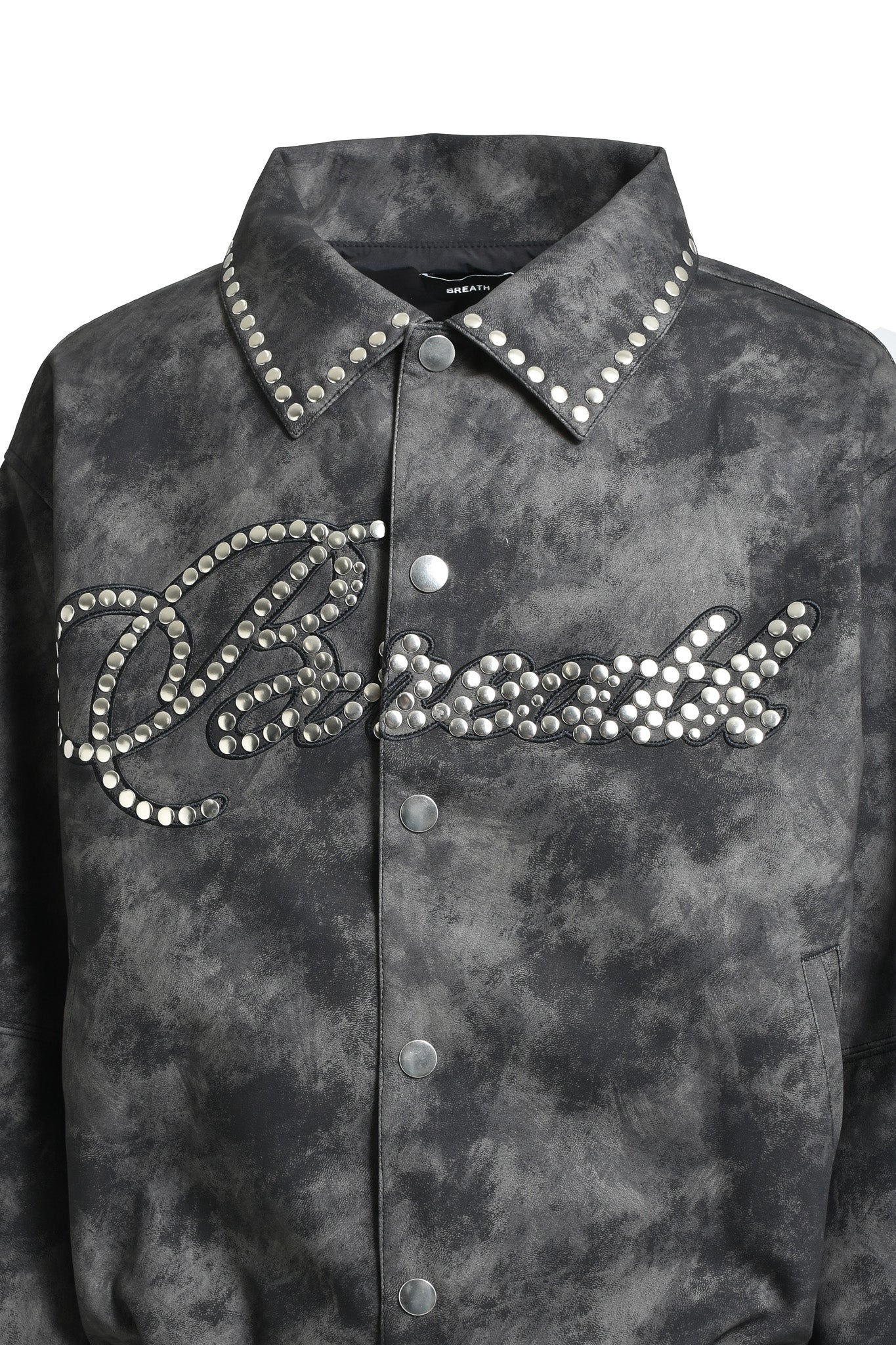 SHINE STUDS VARSITY JACKET / BLACK