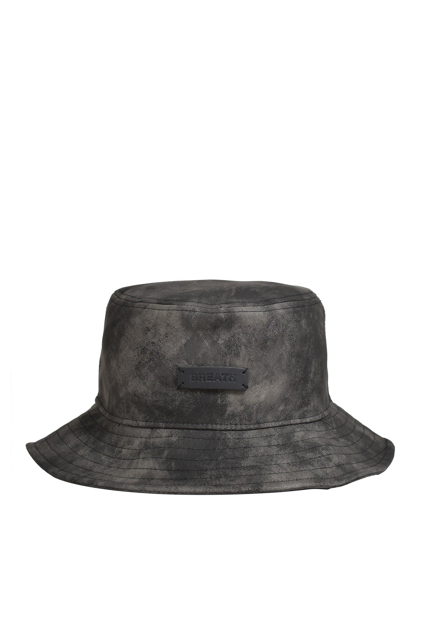 FAUX LEATHER HAT / BLACK