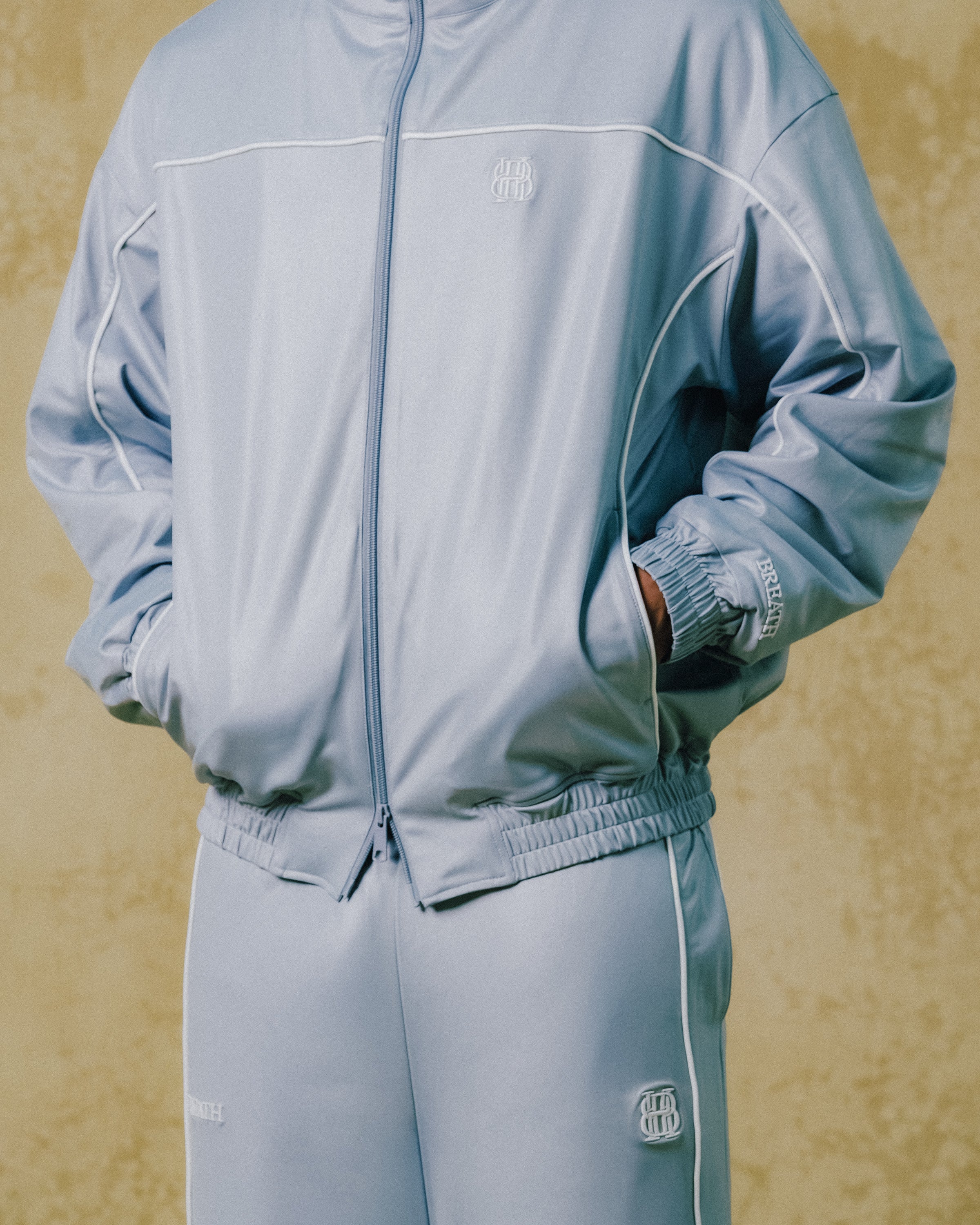 BH LOGO PIPING COATING JACKET / BLACK ｜BREATH ブレス - BAD HOP