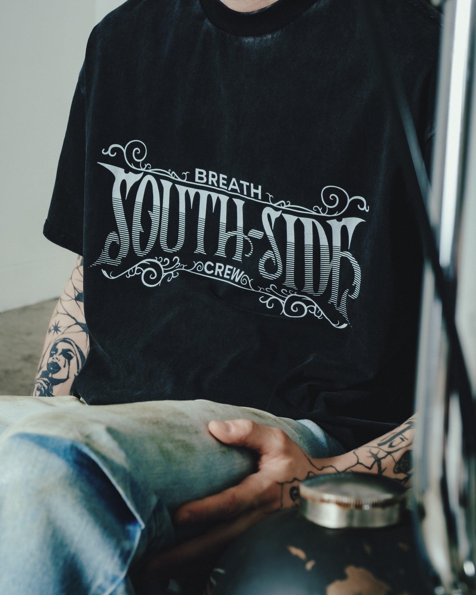 SOUTH SIDE CREW TEE / BLACK