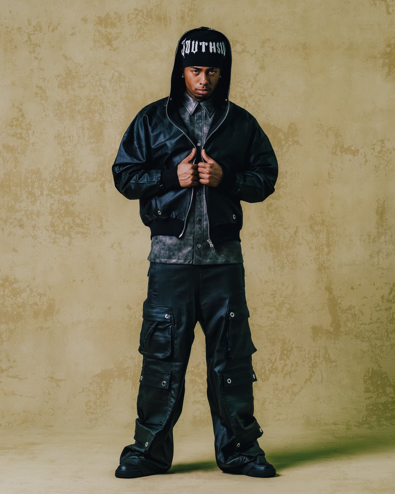 【BADHOP着用】 BREATH COATING ZIP UP HOODIE COATING ZIP UP HOODIE TYPE-2 / BLACK ｜BREATH ブレス - BAD HOP