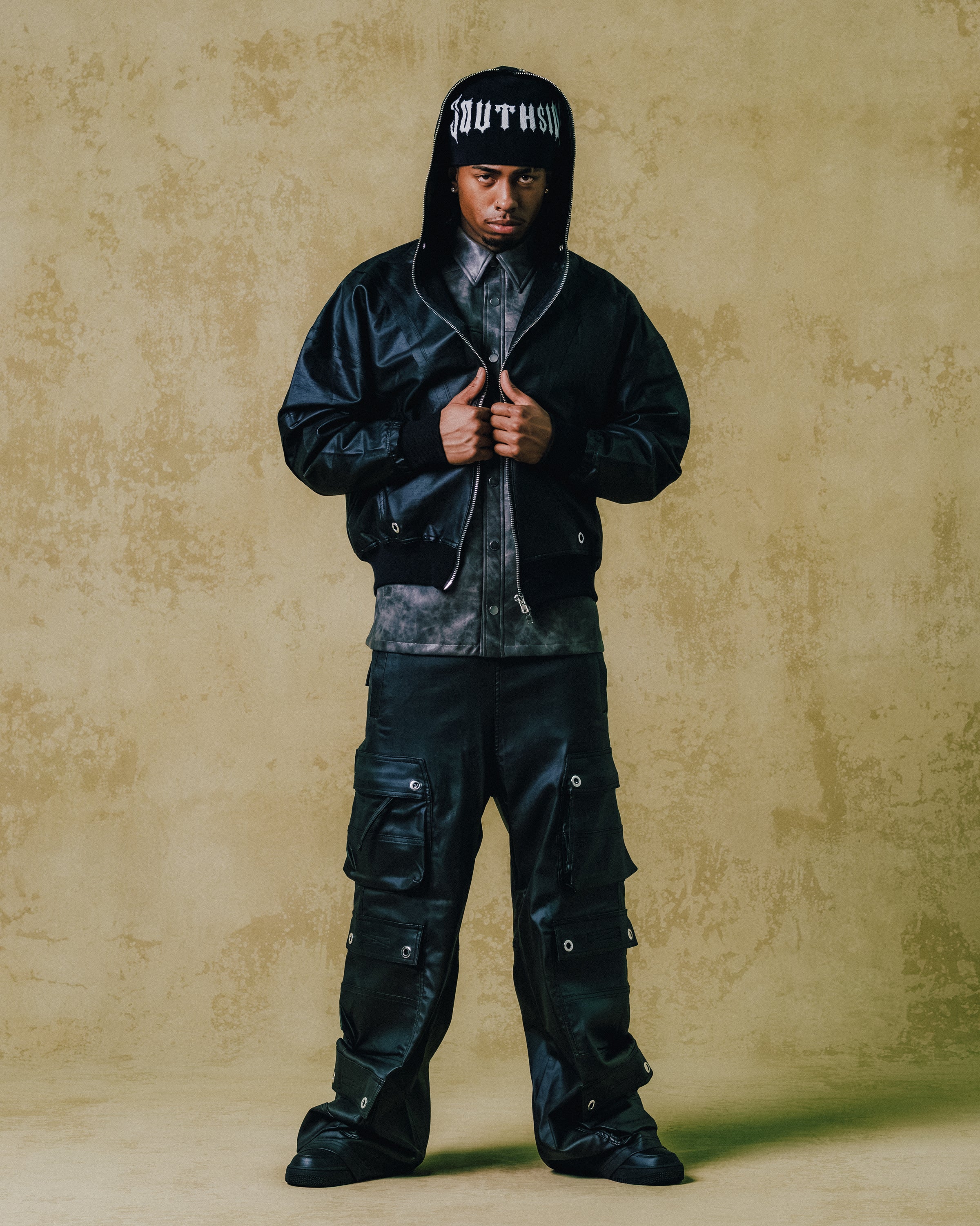 【BADHOP着用】 BREATH COATING ZIP UP HOODIE COATING ZIP UP HOODIE TYPE-2 / BLACK ｜BREATH ブレス - BAD HOP