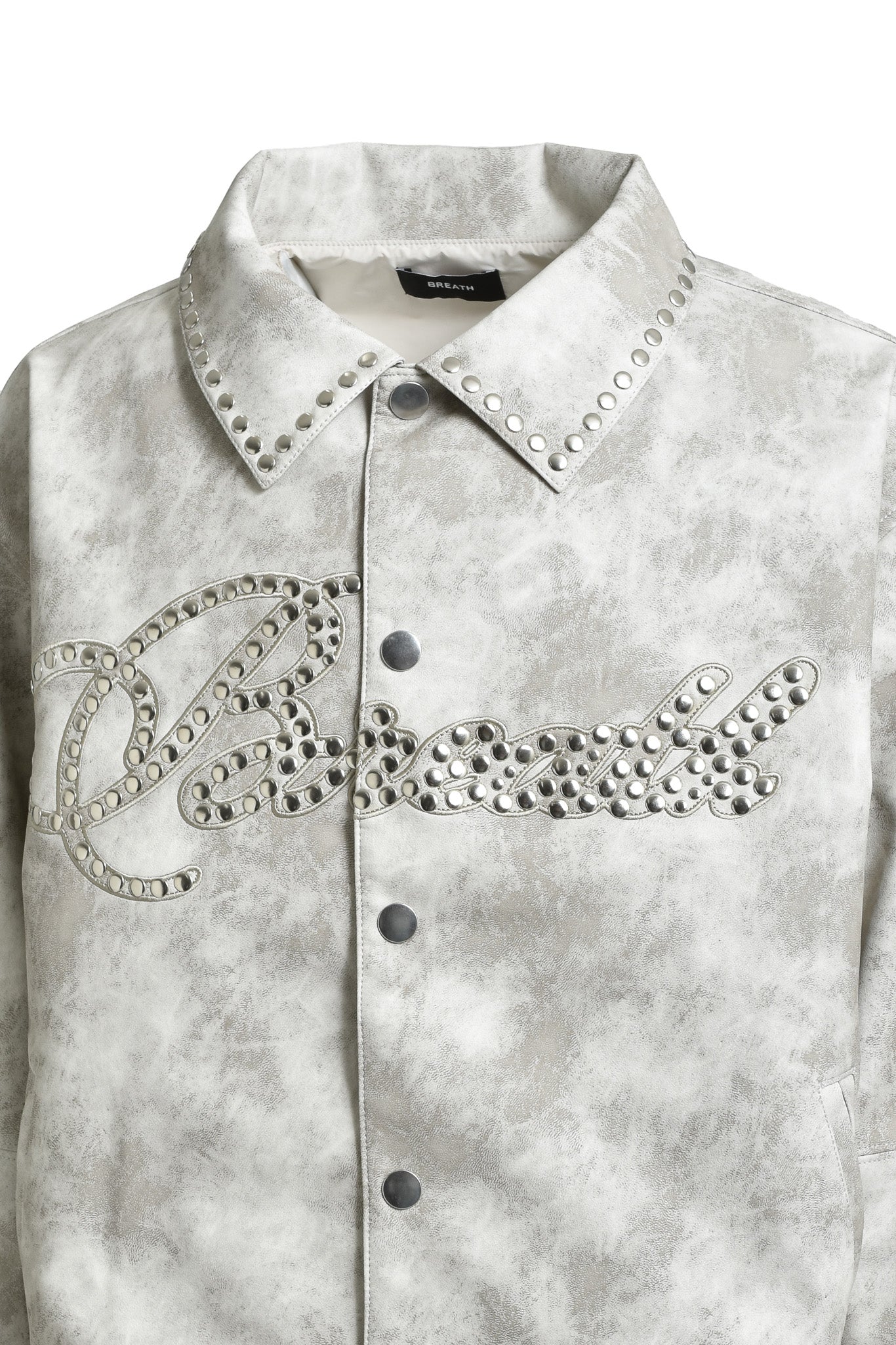 SHINE STUDS VARSITY JACKET / CREAM