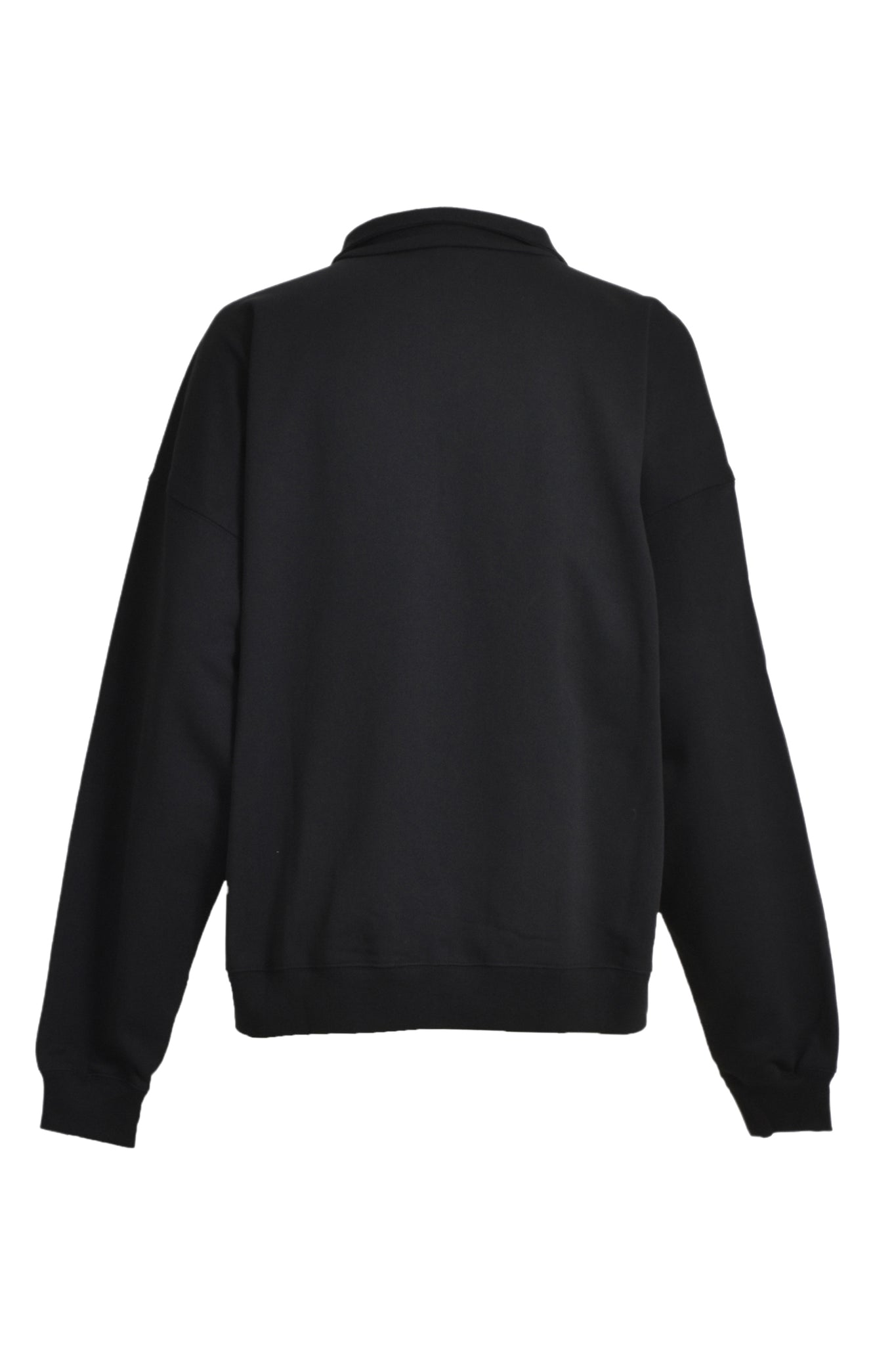 SCRIPT LOGO HALF ZIP SWEAT / BLACK