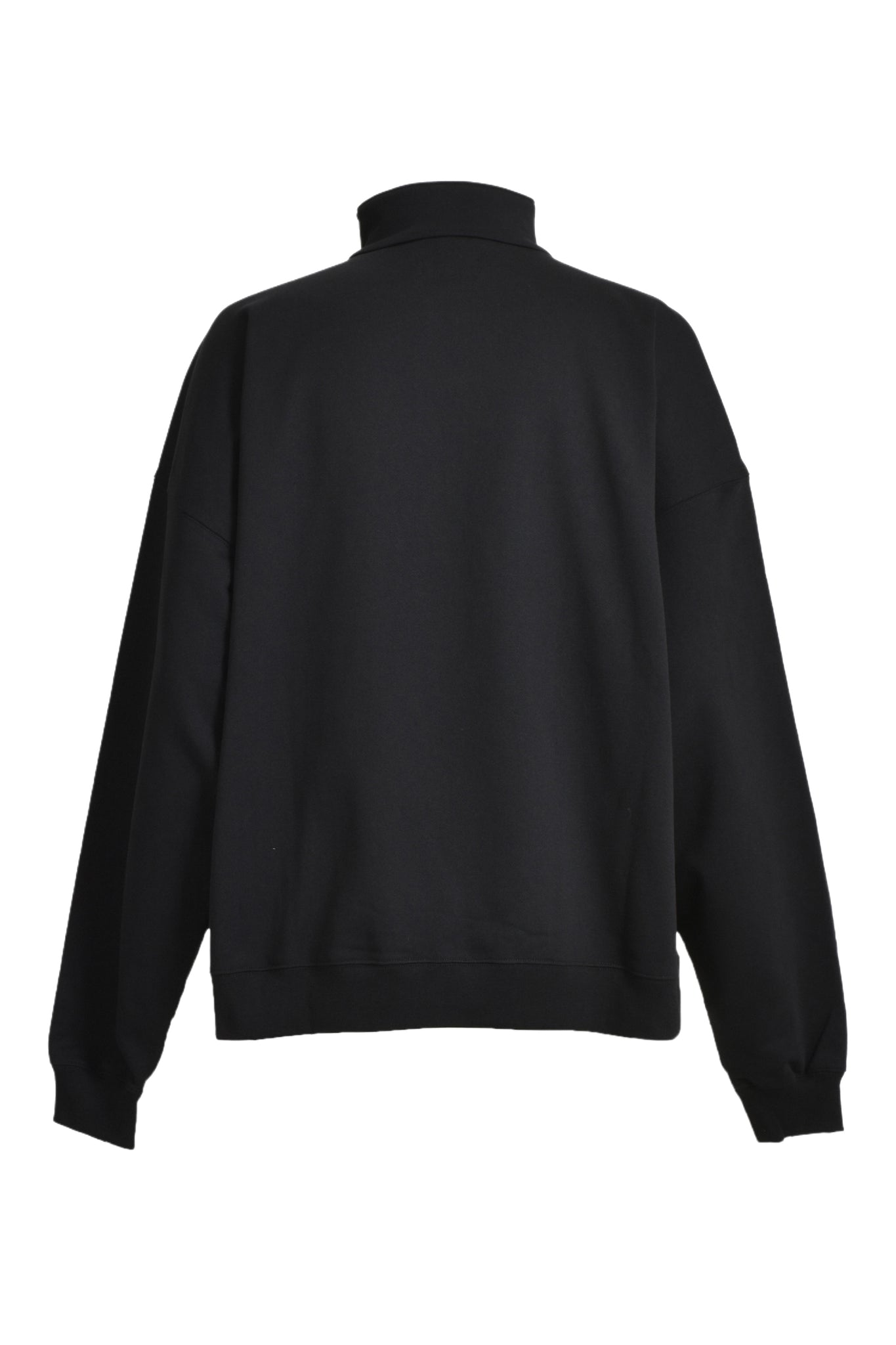 SCRIPT LOGO HALF ZIP SWEAT / BLACK