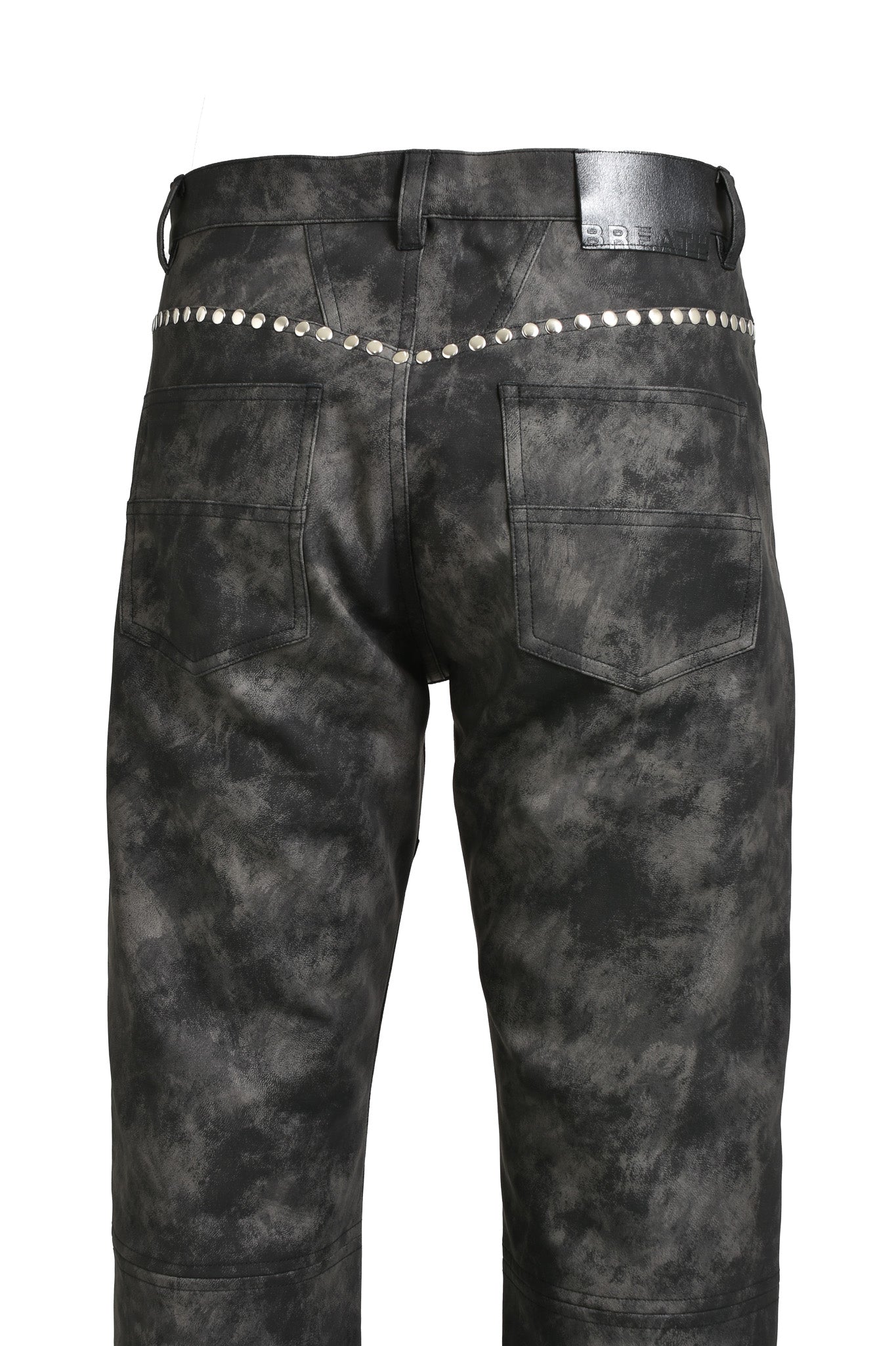 SHINE STUDS 5 POCKET PANTS / BLACK