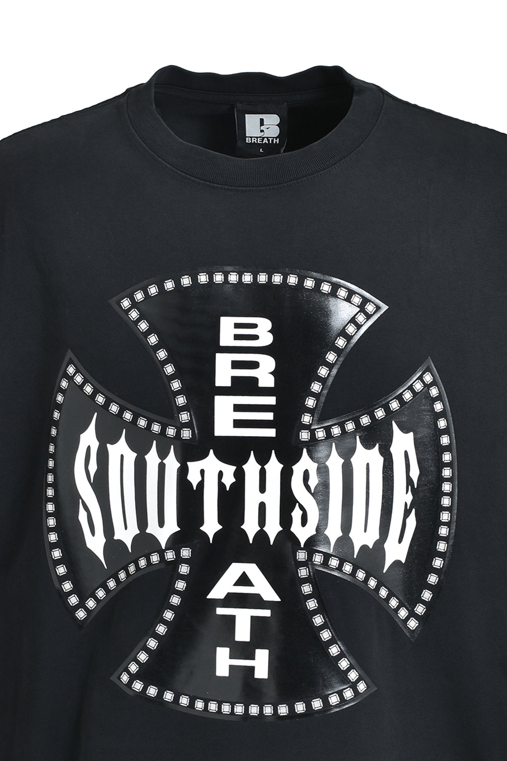 【BREATH】 SOUTHSIDE CROSS LOGO TEE SOUTHSIDE CROSS LOGO TEE / BLACK × WHITE – BREATH - サイズ