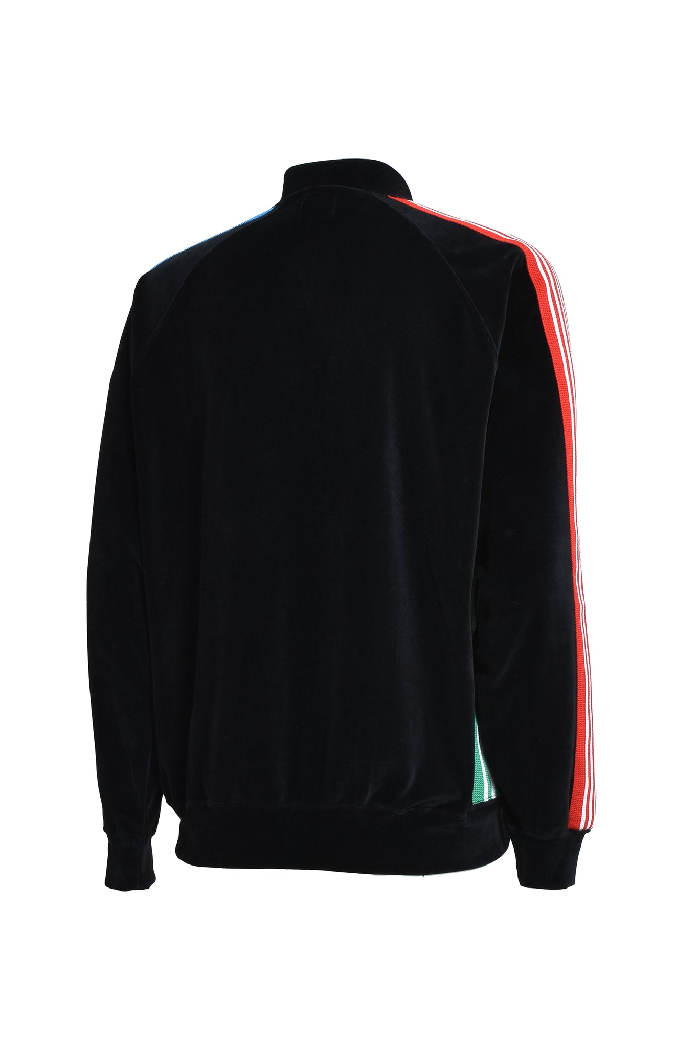 × Needles RIB COLLAR TRACK JACKET - C/PE VELOUR / BLACK
