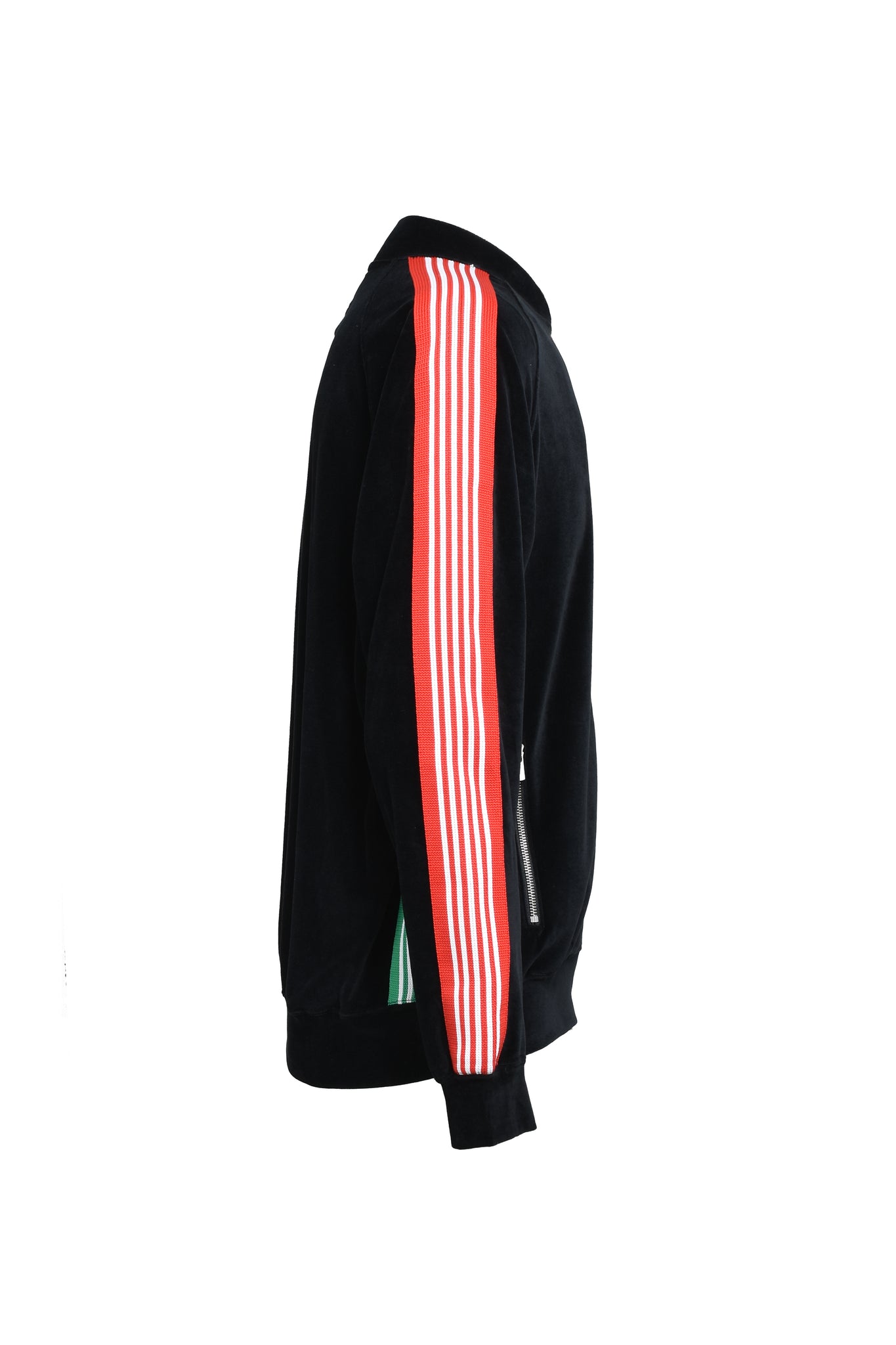 × Needles RIB COLLAR TRACK JACKET - C/PE VELOUR / BLACK