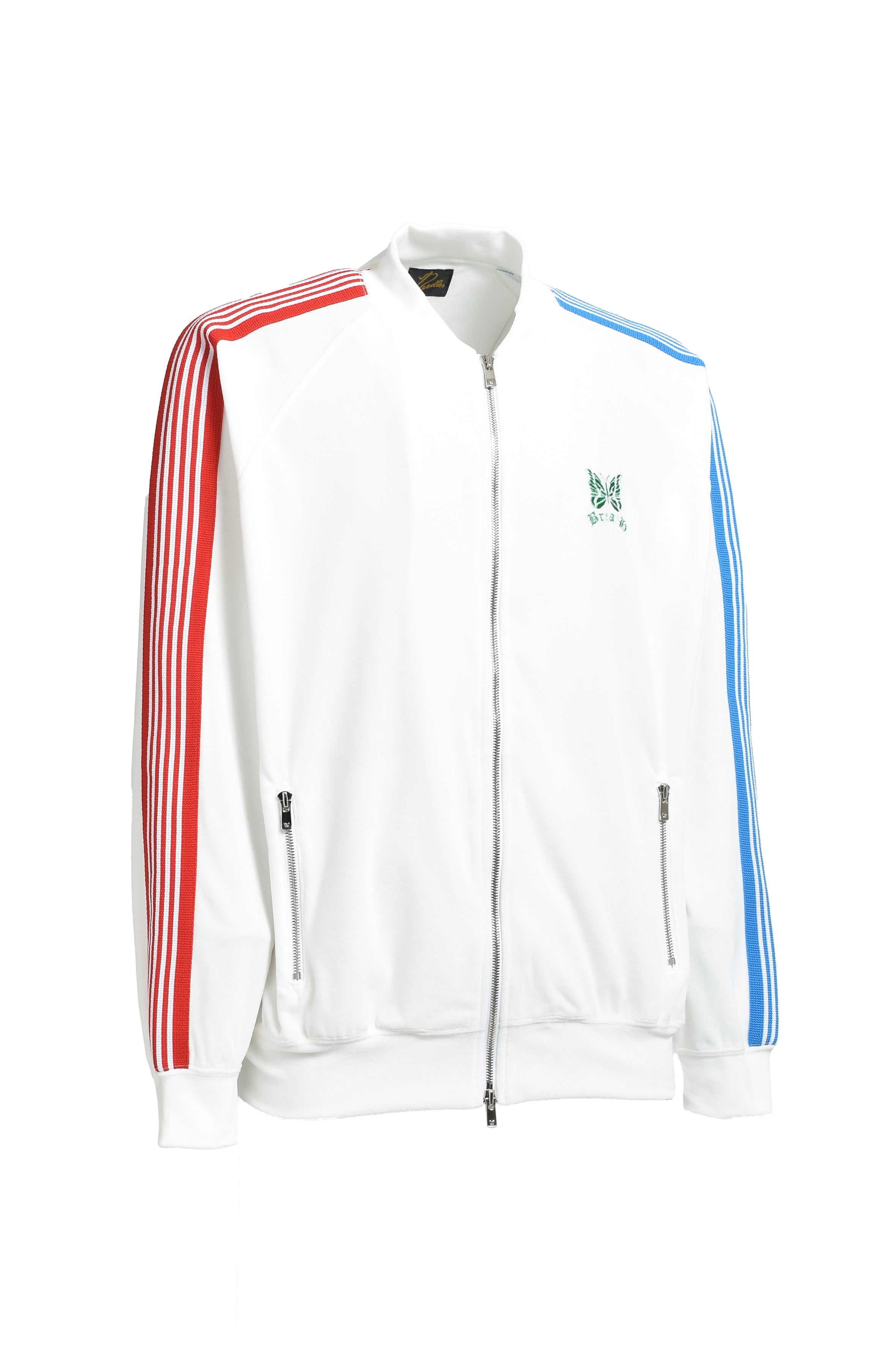 Needles RIB COLLAR TRACK JACKET - C/PE VELOUR / WHITE – BREATH