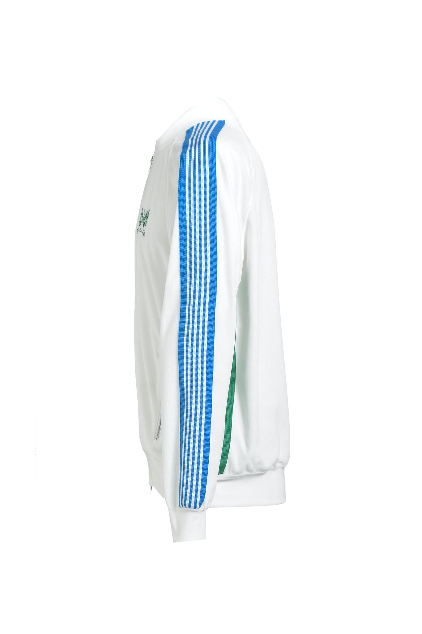 × Needles RIB COLLAR TRACK JACKET - C/PE VELOUR / WHITE