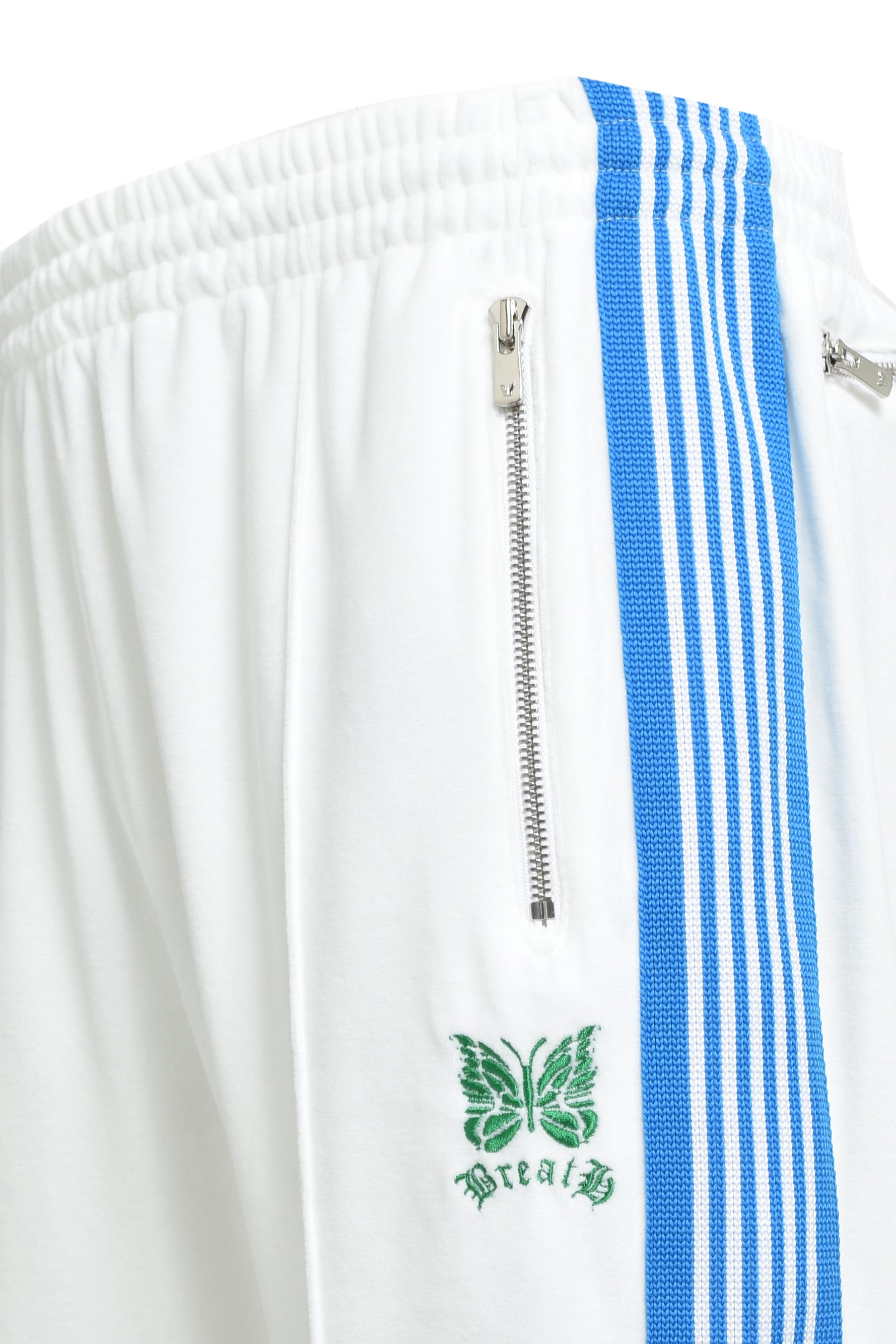 Needles NARROW TRACK PANT - C/PE VELOUR / WHITE – BREATH - サイズ
