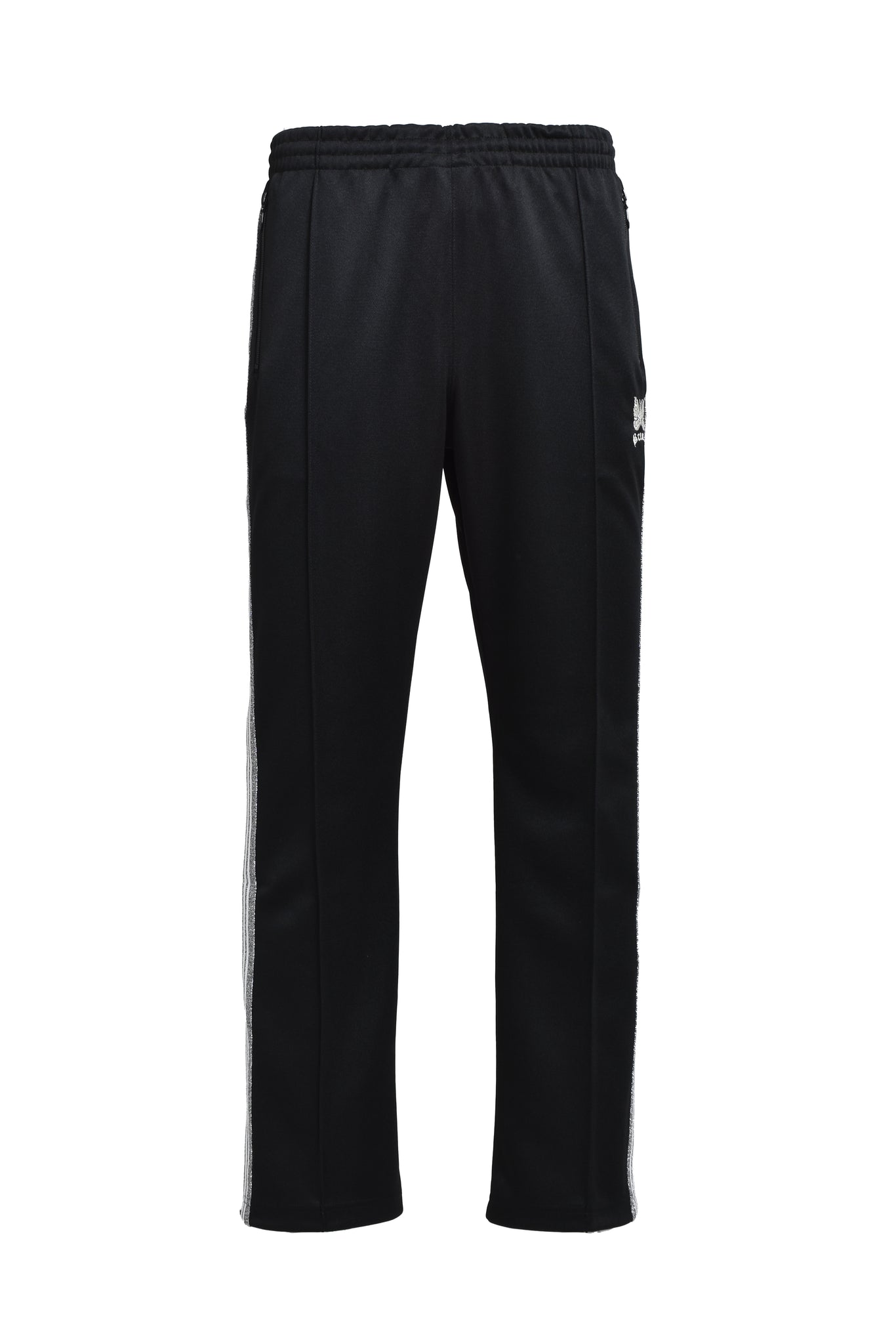 × Needles NARROW TRACK PANT - POLY SMOOTH / BLACK SILVER