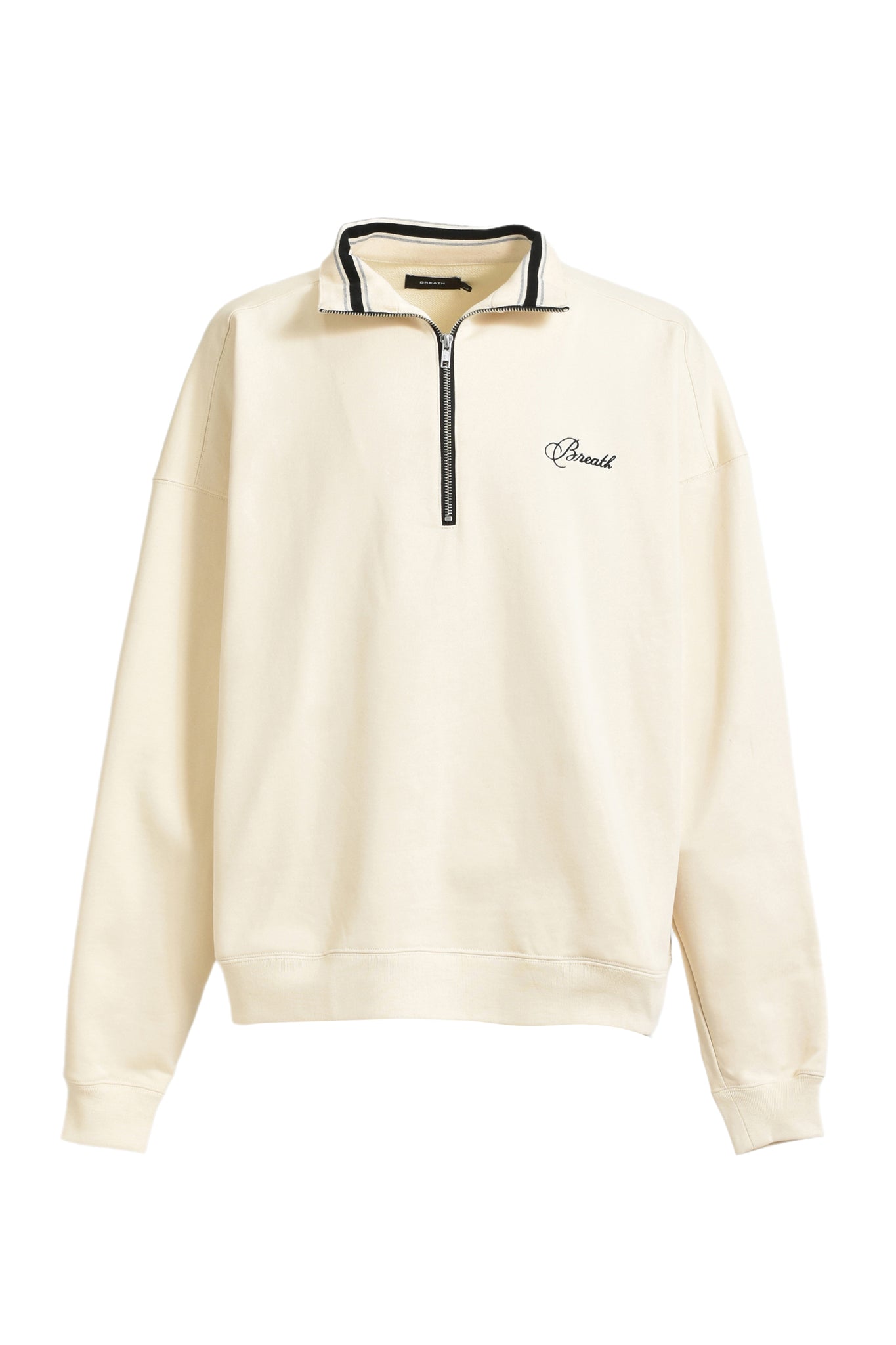 SCRIPT LOGO HALF ZIP SWEAT / WHITE