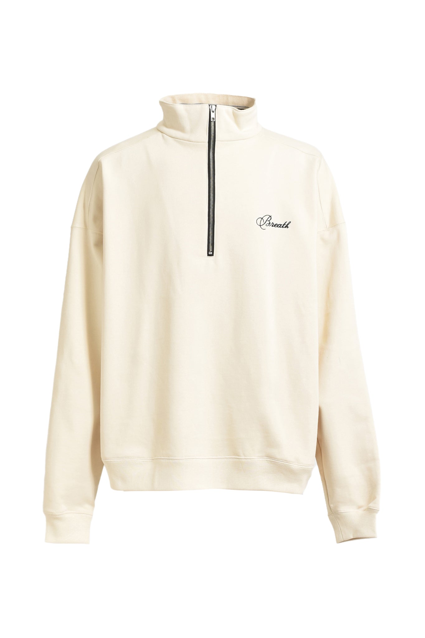 SCRIPT LOGO HALF ZIP SWEAT / WHITE