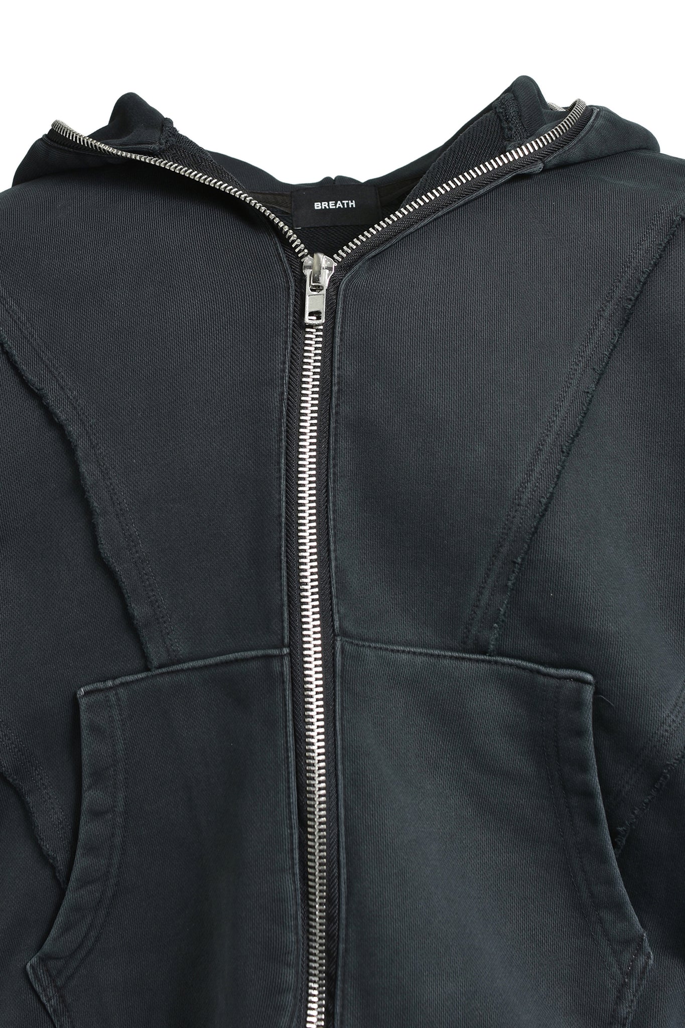 FADE ZIP UP HOODIE / BLACK