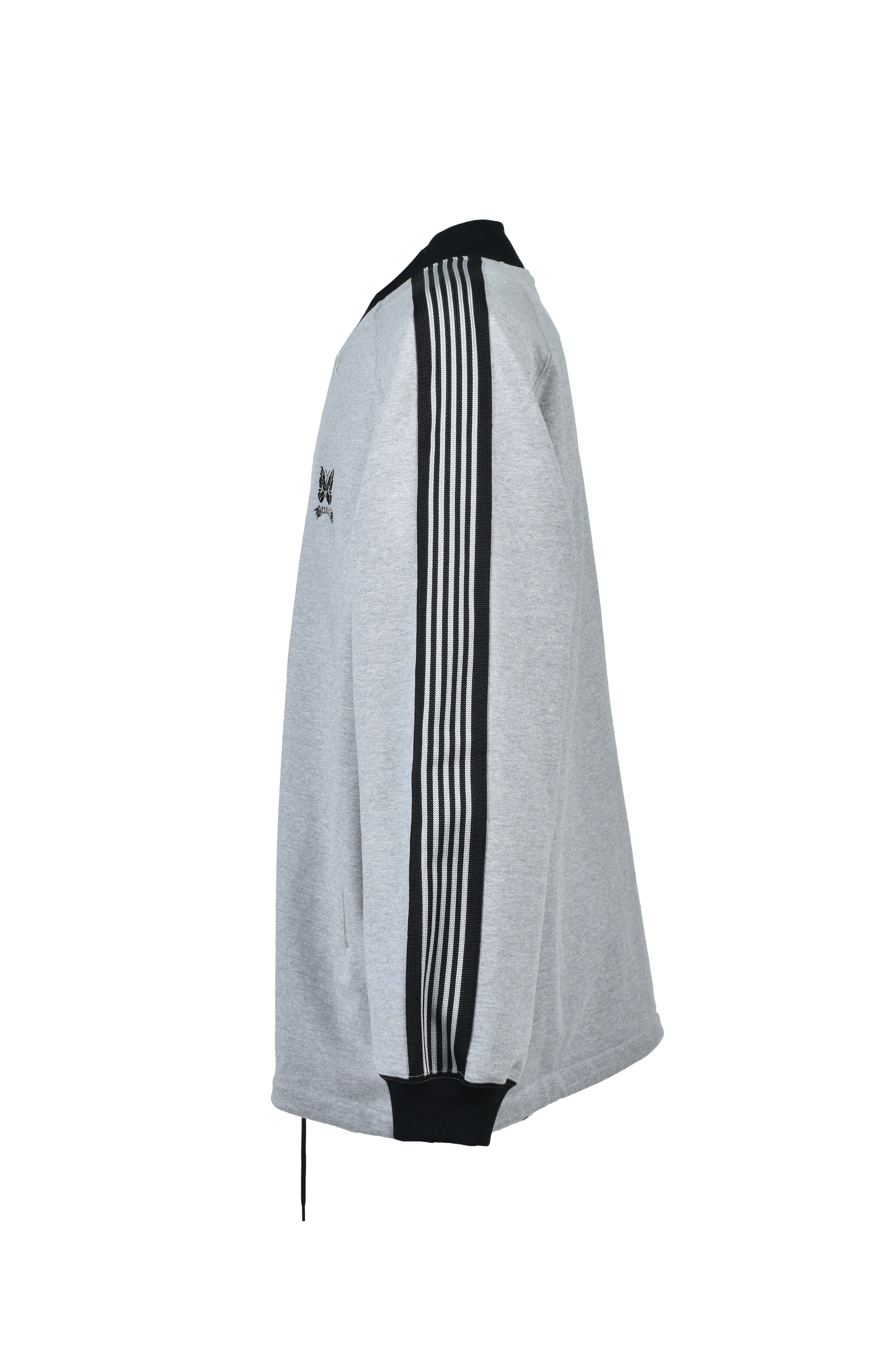 Needles TRACK COACH JACKET - SWEAT / GRY BLK – BREATH - Size 着丈