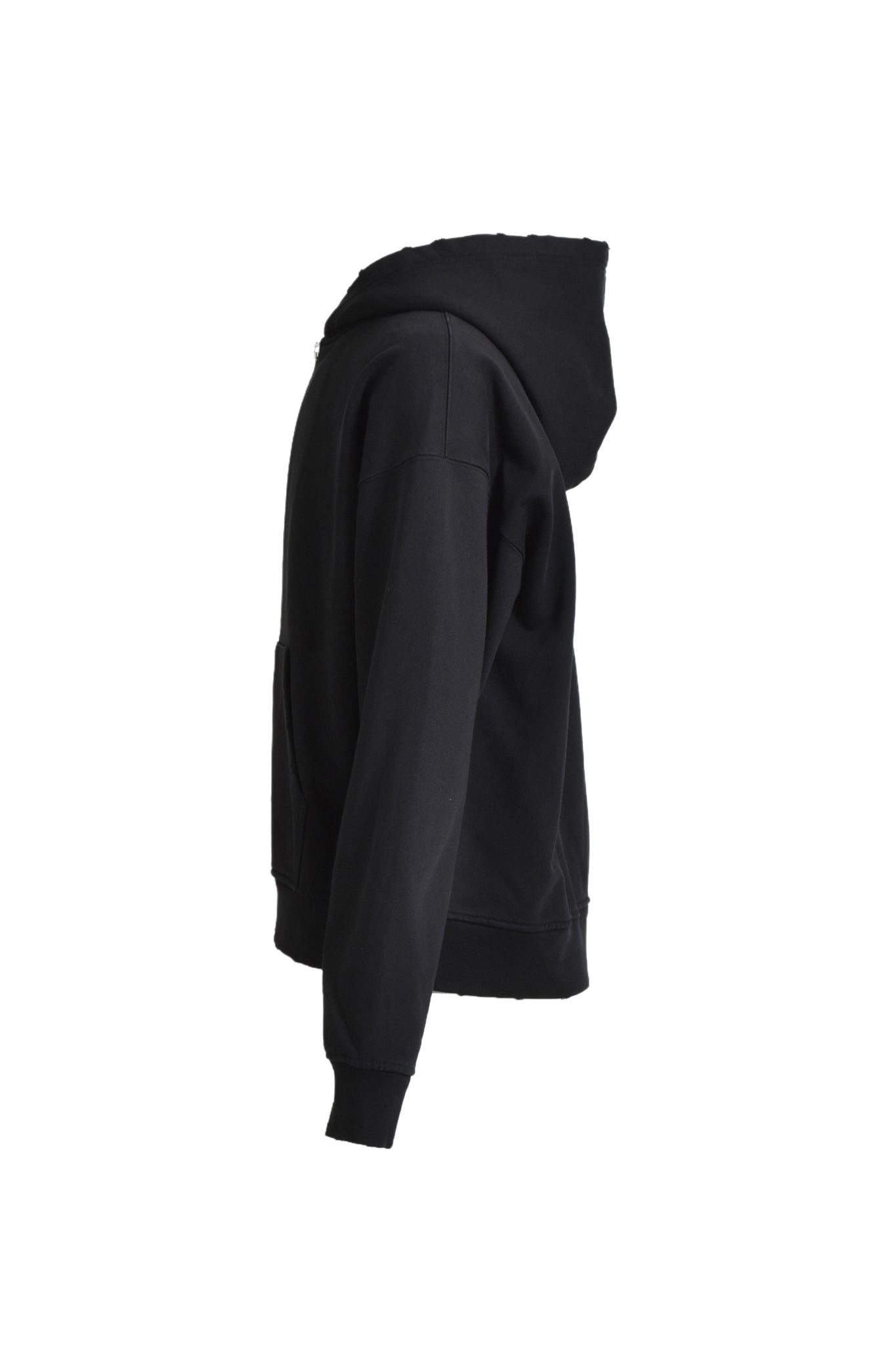 NEWRICH SHORT ZIP HOODIE / BLACK